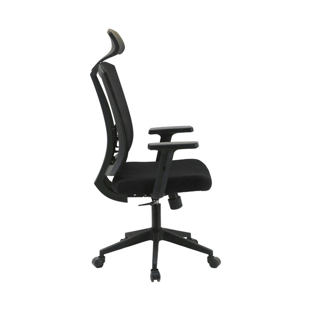 Scaun birou NAO, negru, stofa/plasa, 65x67x122/132 cm