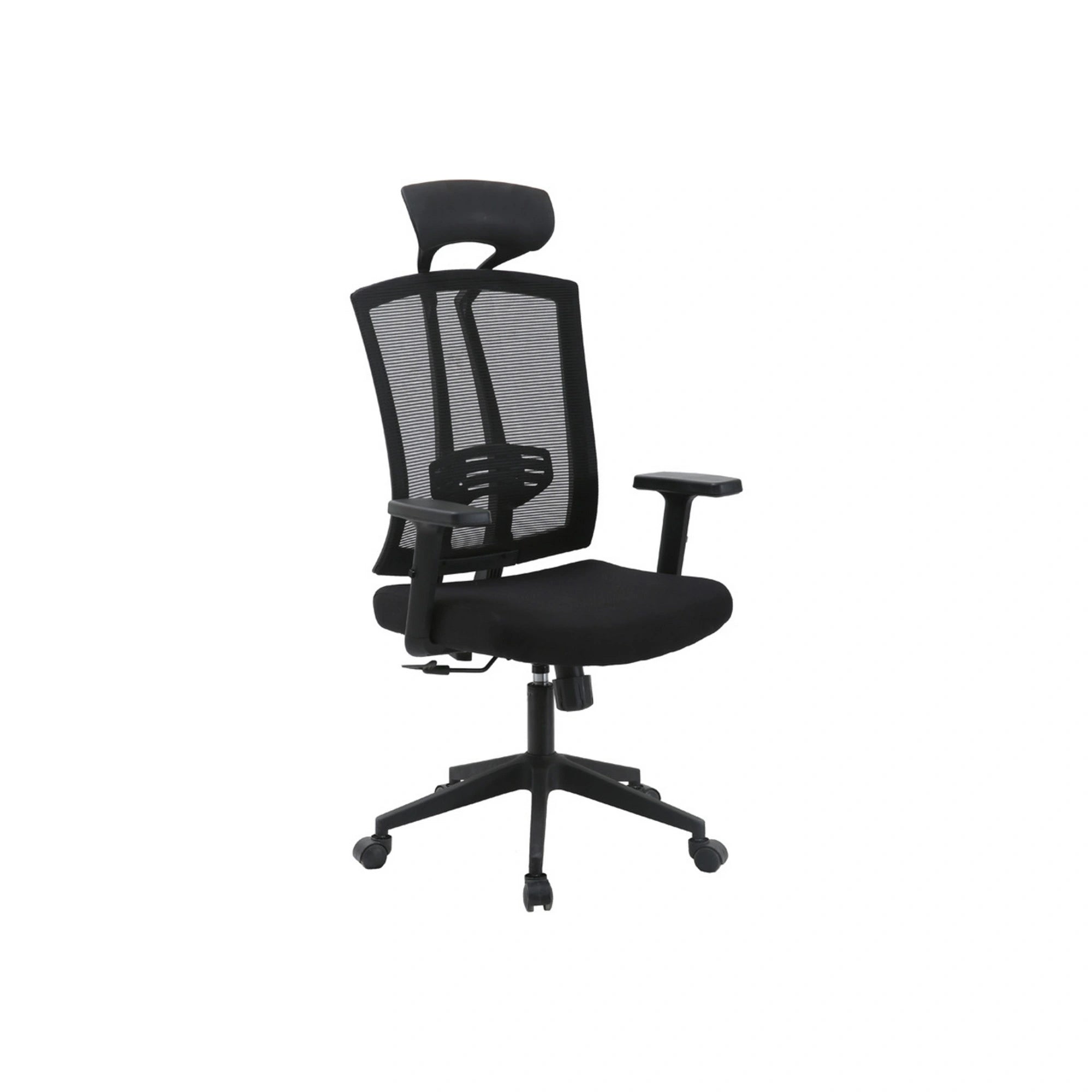 Scaun birou NAO, negru, stofa/plasa, 65x67x122/132 cm