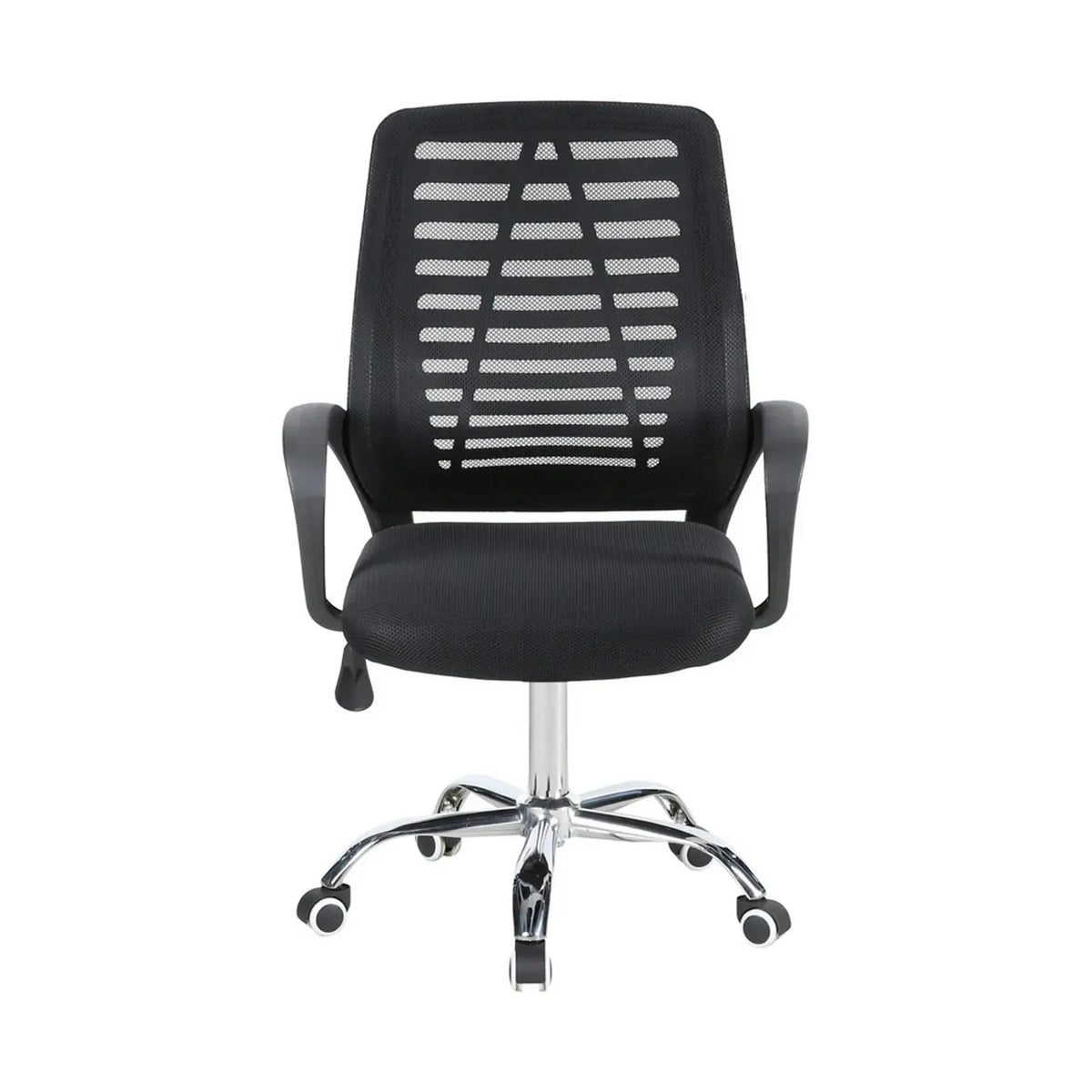 Scaun birou NED, negru, stofa/plasa, 55x61x92/102 cm