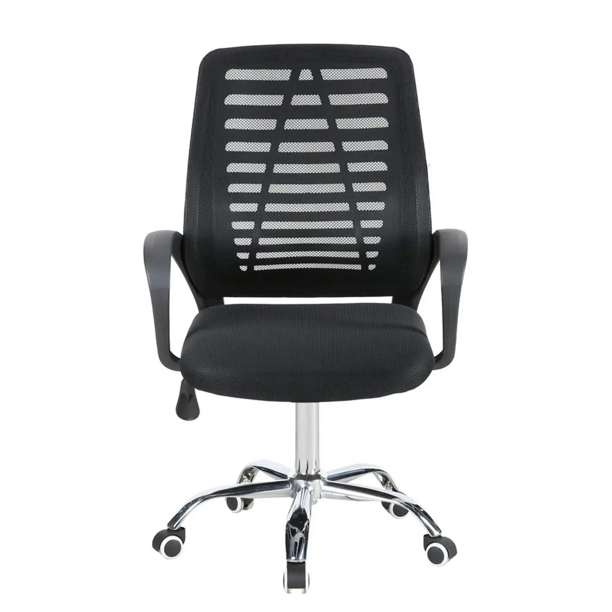 Scaun birou NED, negru, stofa/plasa, 55x61x92/102 cm