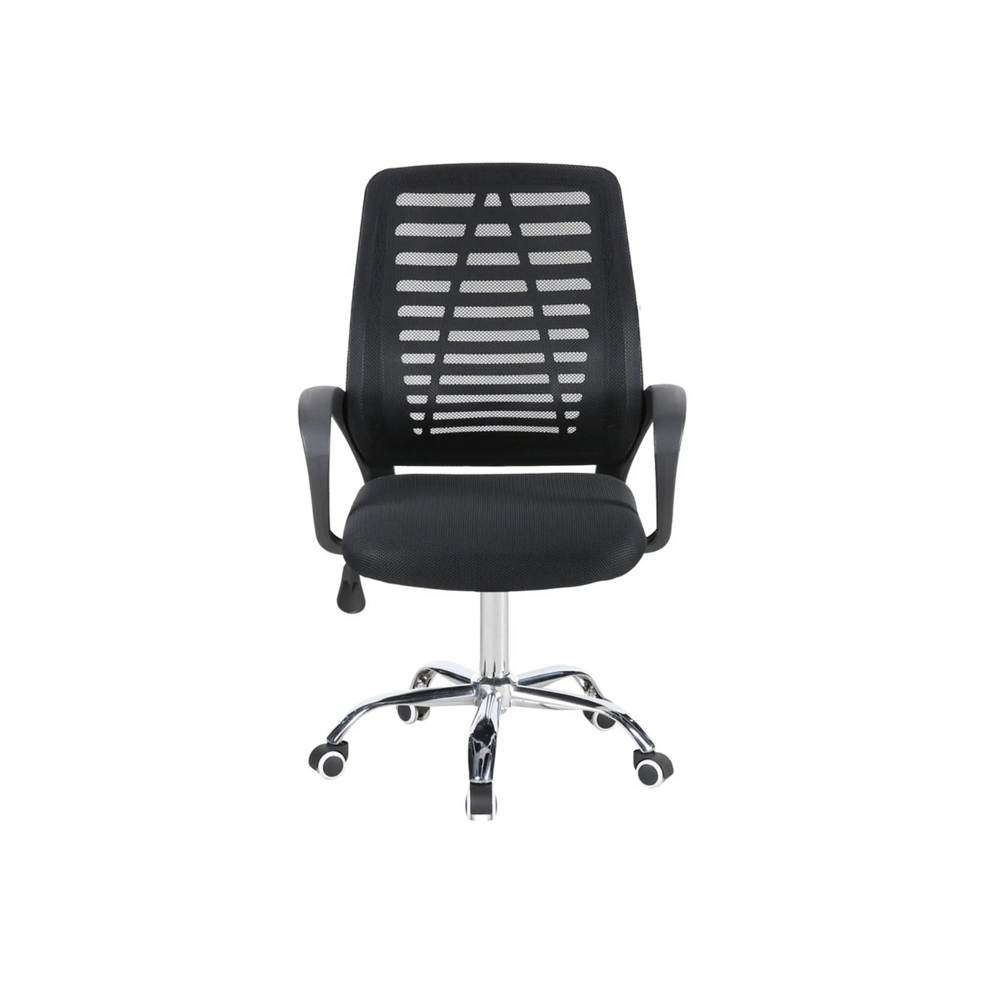 Scaun birou NED, negru, stofa/plasa, 55x61x92/102 cm