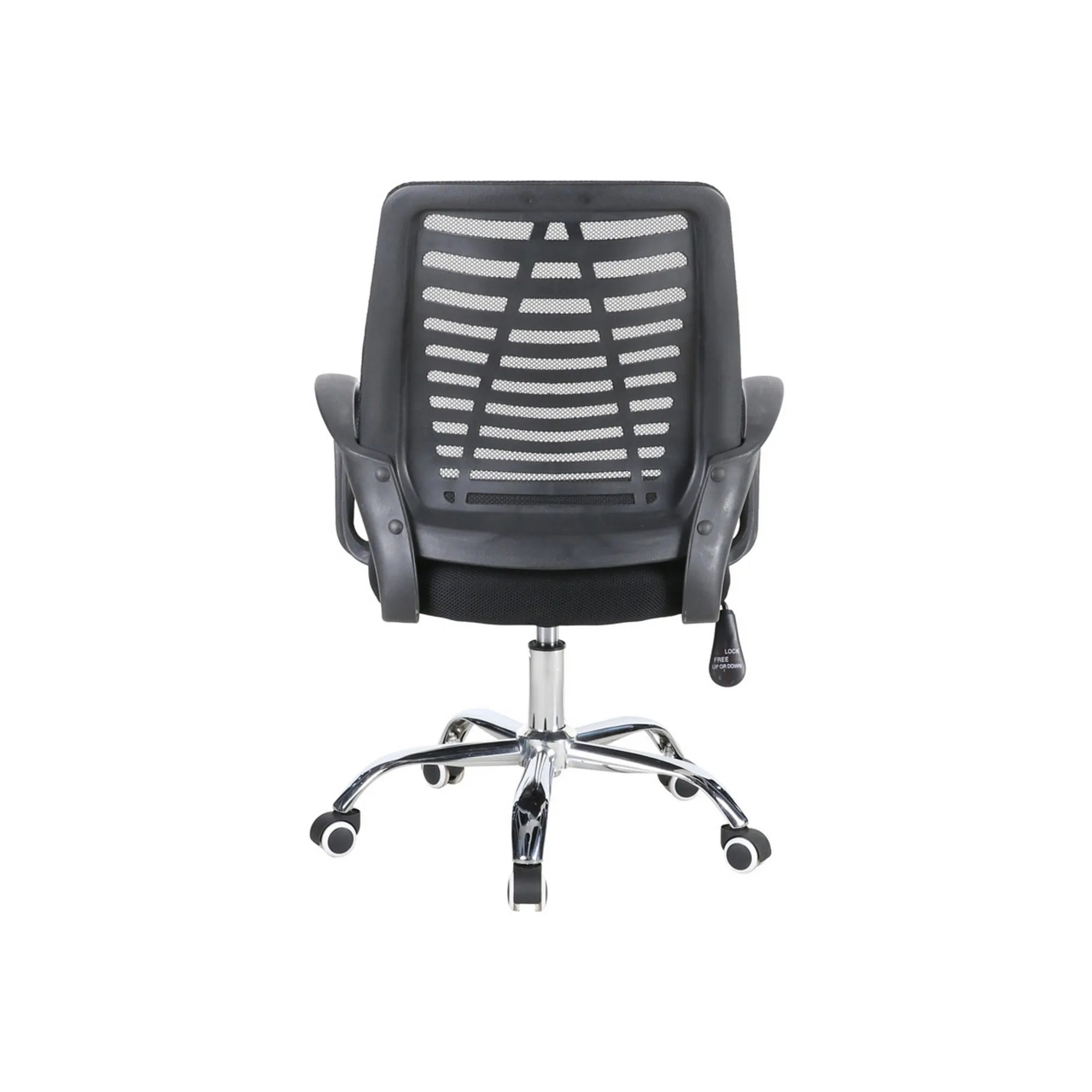 Scaun birou NED, negru, stofa/plasa, 55x61x92/102 cm