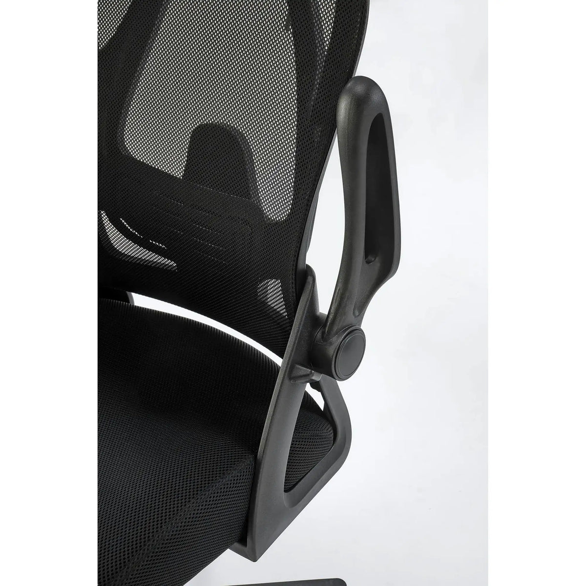 Scaun birou NEGRO, negru, plasa/panza, 59x63x123/130 cm