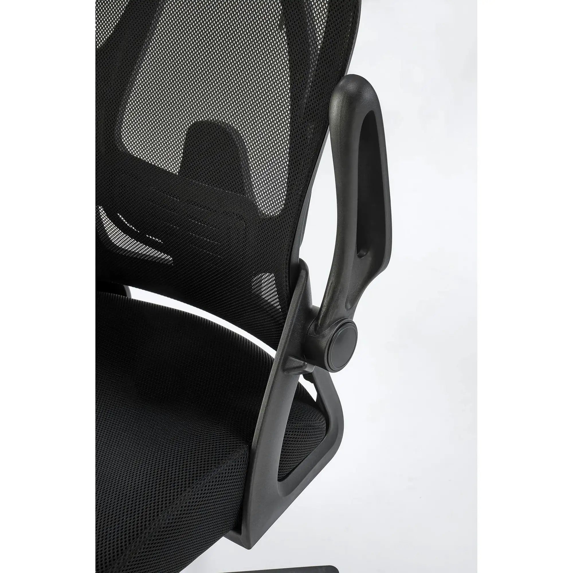 Scaun birou NEGRO, negru, plasa/panza, 59x63x123/130 cm