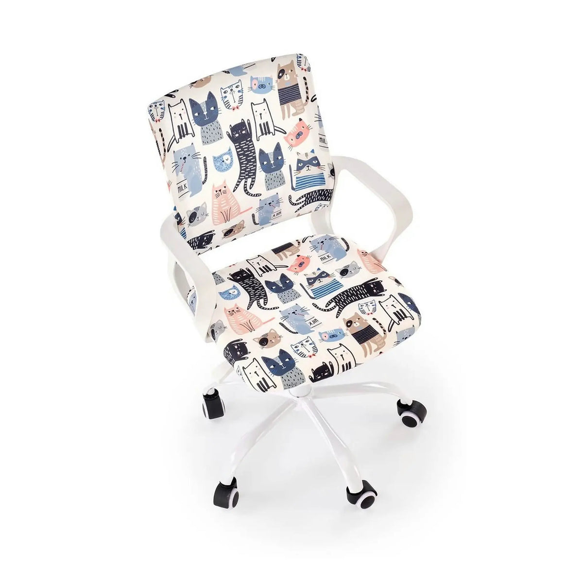 Scaun birou ORIS, multicolor, stofa clasica/metal, 51x51x88/100 cm