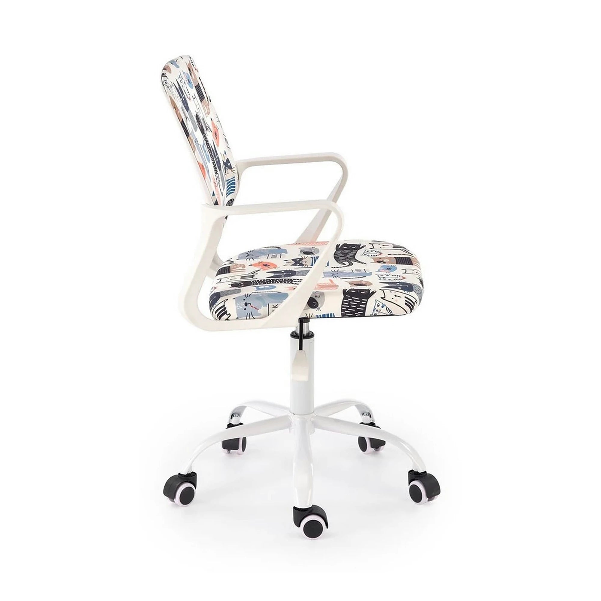Scaun birou ORIS, multicolor, stofa clasica/metal, 51x51x88/100 cm
