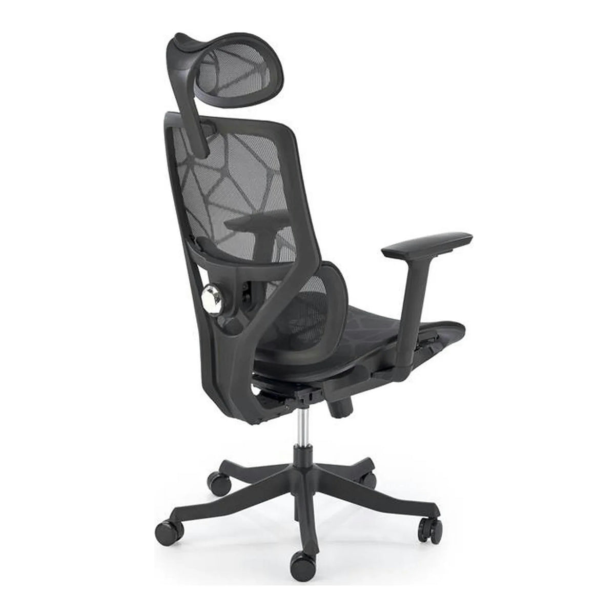Scaun birou OSVALDO, negru, plasa, 68x74x122/128 cm