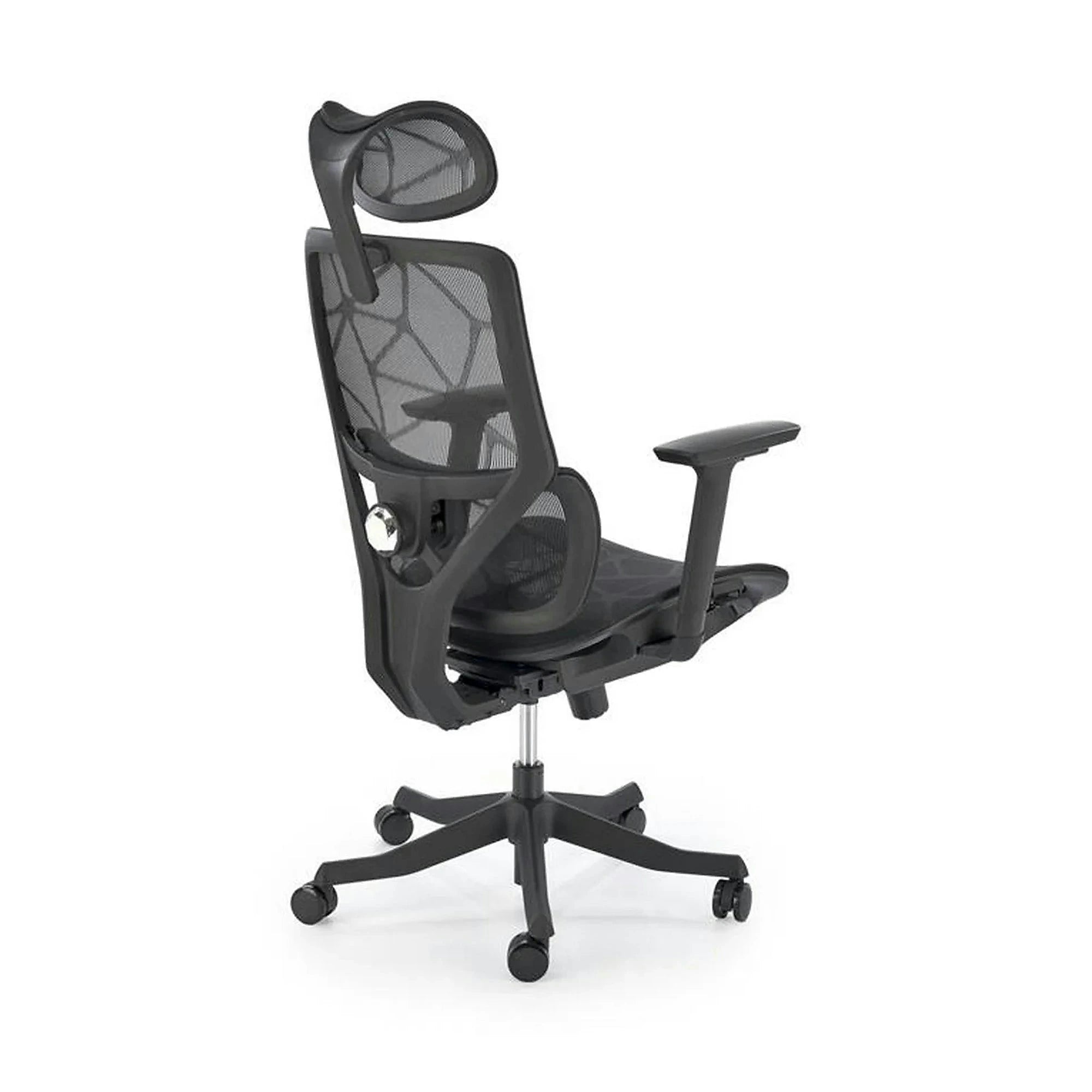 Scaun birou OSVALDO, negru, plasa, 68x74x122/128 cm