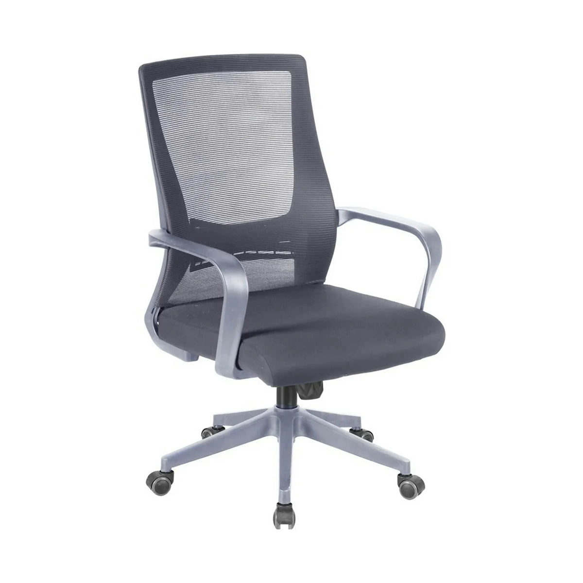 Scaun birou OZI, gri, stofa/plasa, 63x63x99/109 cm