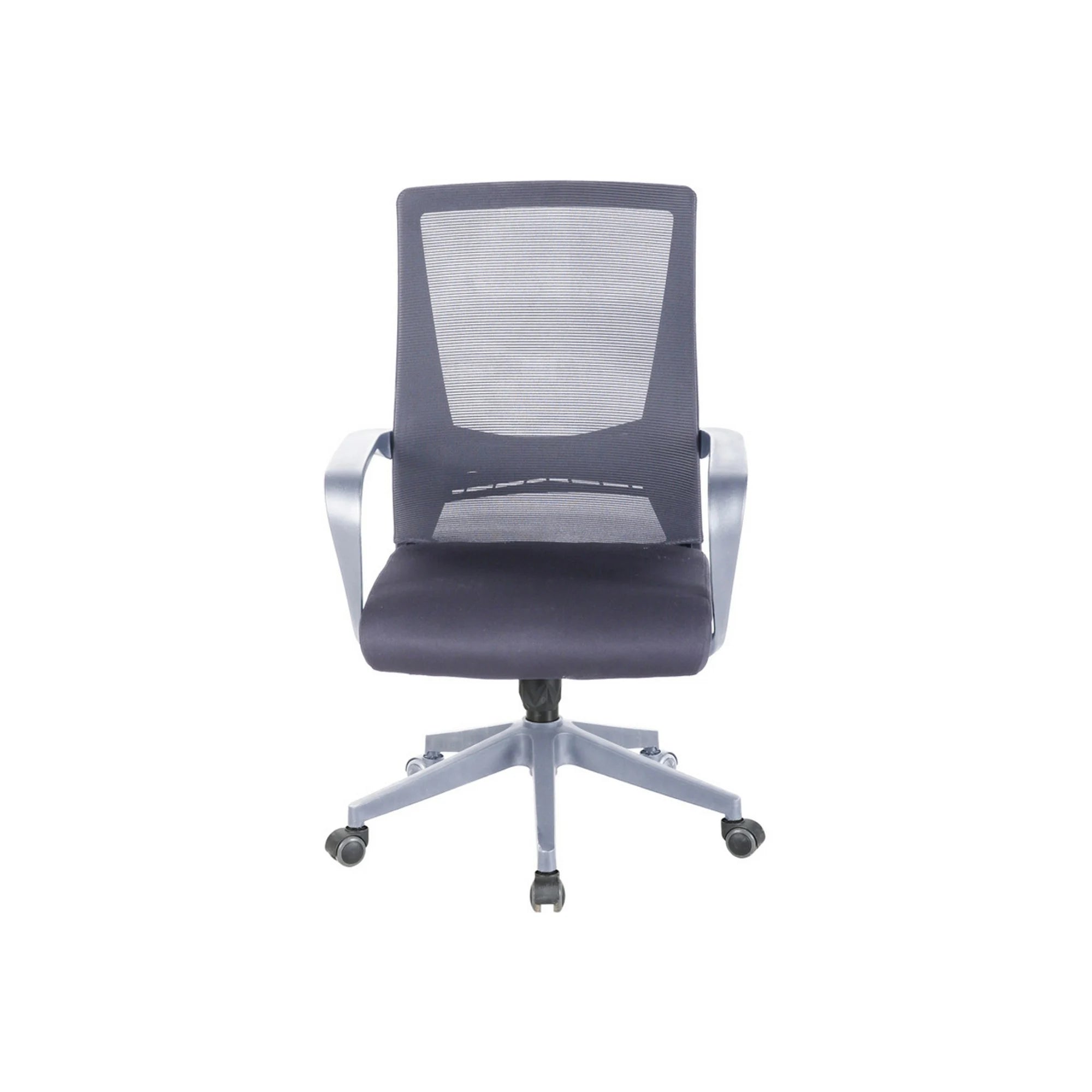 Scaun birou OZI, gri, stofa/plasa, 63x63x99/109 cm