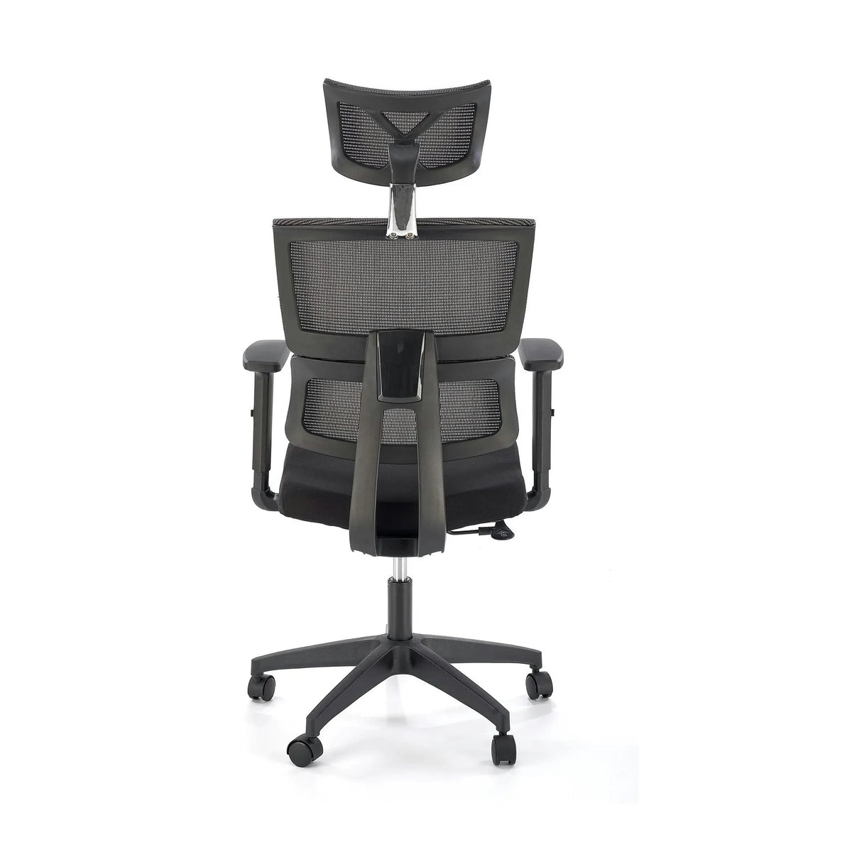 Scaun birou PABLO, negru/gri, stofa/plasa, 64x67x118/127 cm