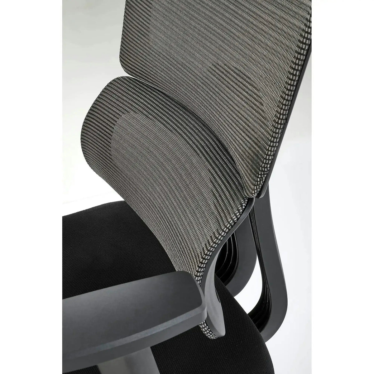 Scaun birou PABLO, negru/gri, stofa/plasa, 64x67x118/127 cm