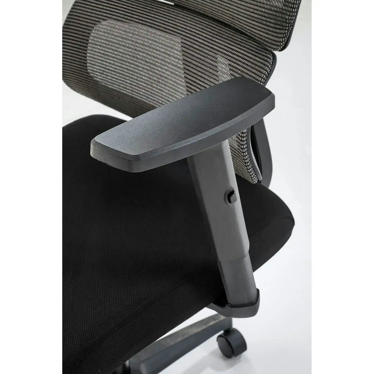 Scaun birou PABLO, negru/gri, stofa/plasa, 64x67x118/127 cm