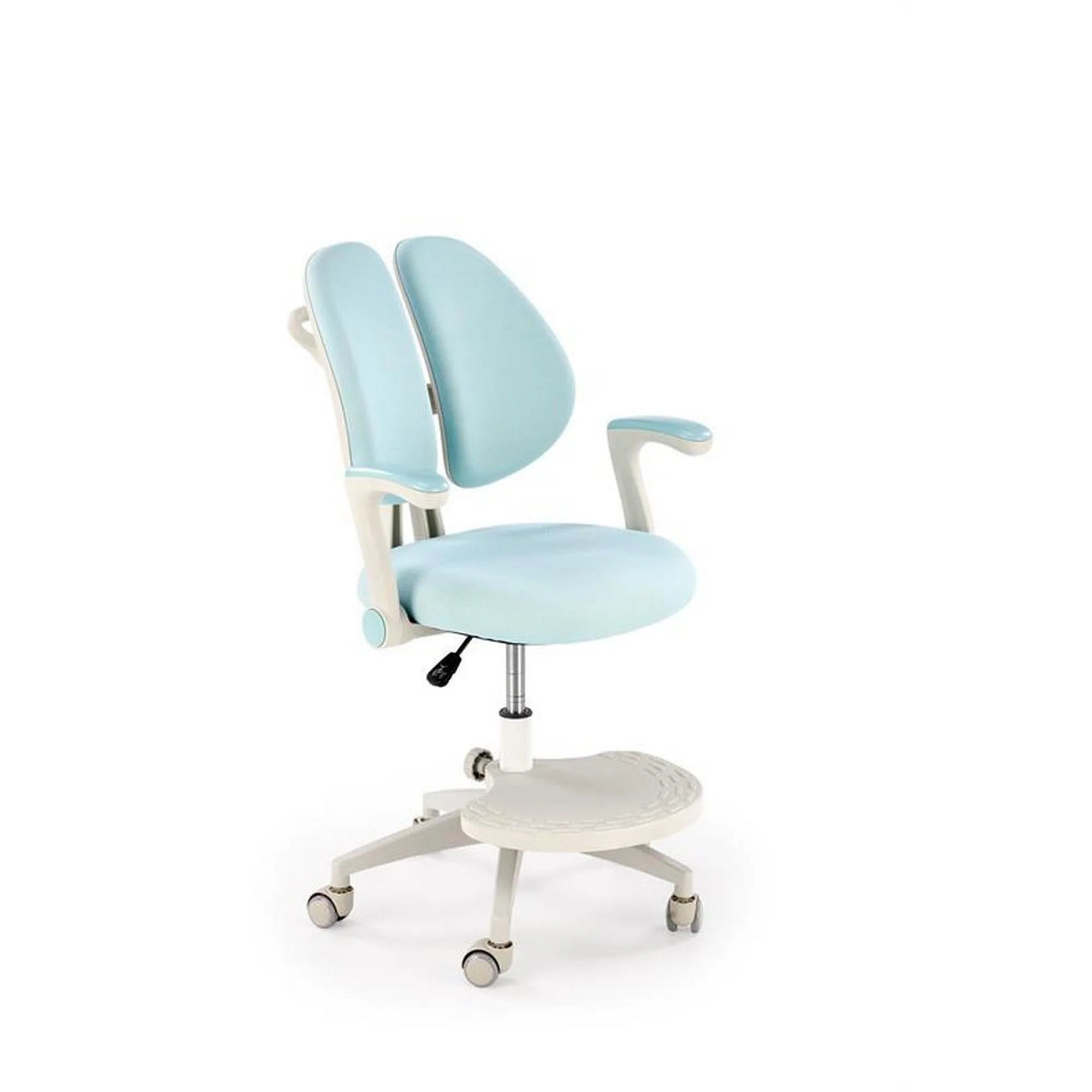 Scaun birou PANCO, albstru deschis/bej, stofa/polipropilena, 58x77x88/100 cm