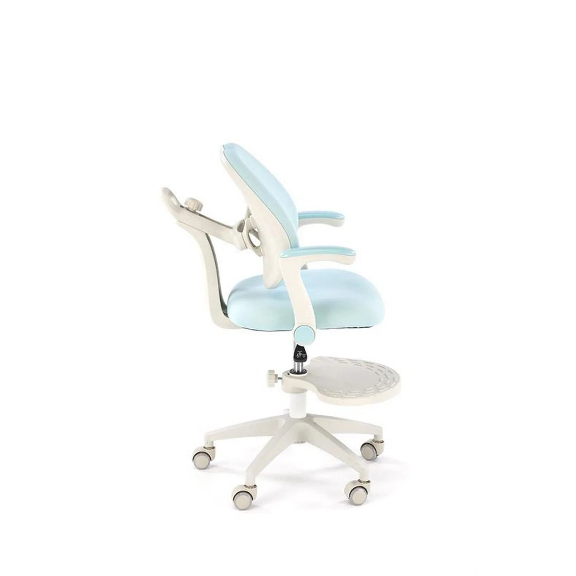 Scaun birou PANCO, albstru deschis/bej, stofa/polipropilena, 58x77x88/100 cm