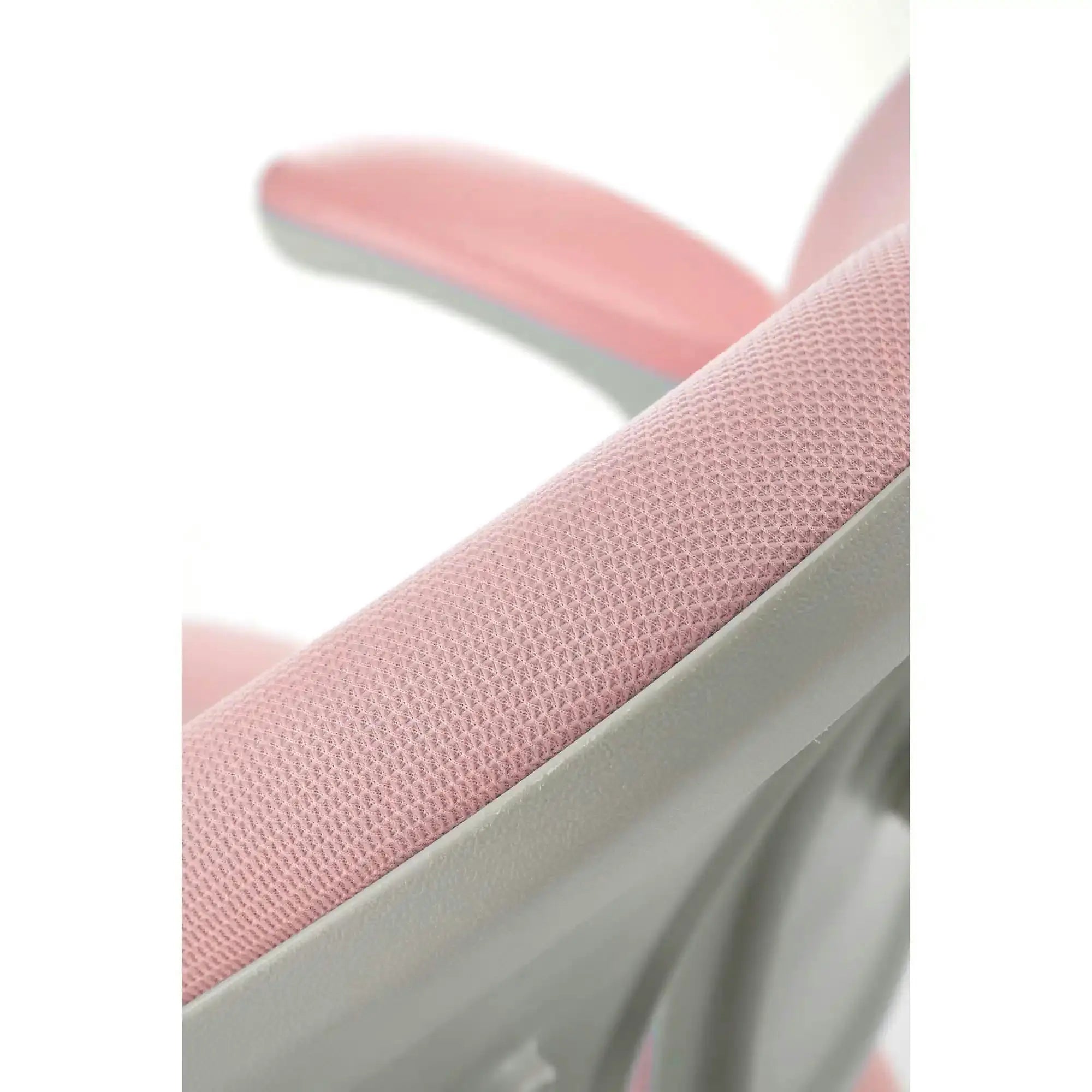 Scaun birou PANCO, roz/bej, stofa/polipropilena, 58x77x88/100 cm
