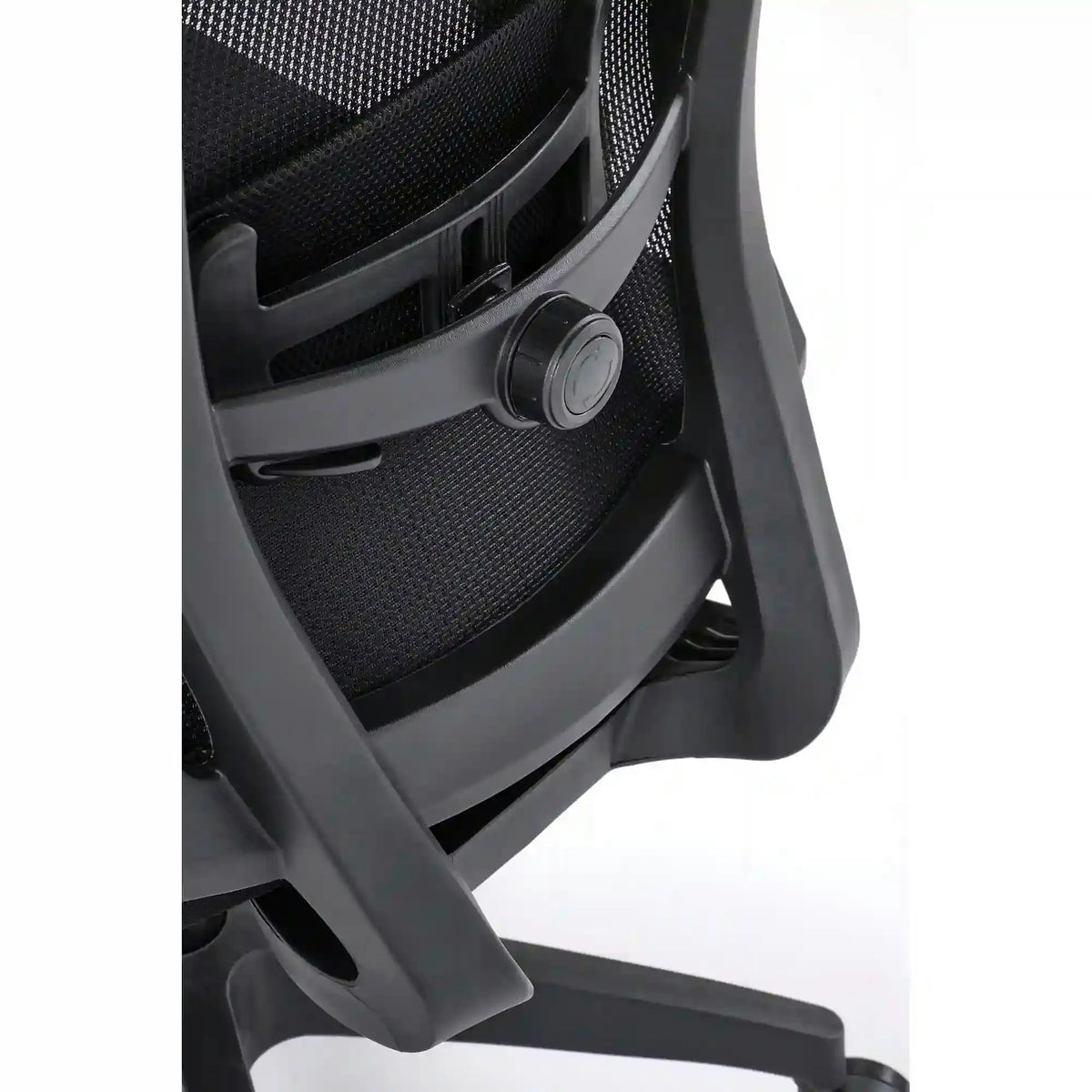 Scaun birou PAREDES, negru, stofa/plasa, 62x60x97/107 cm