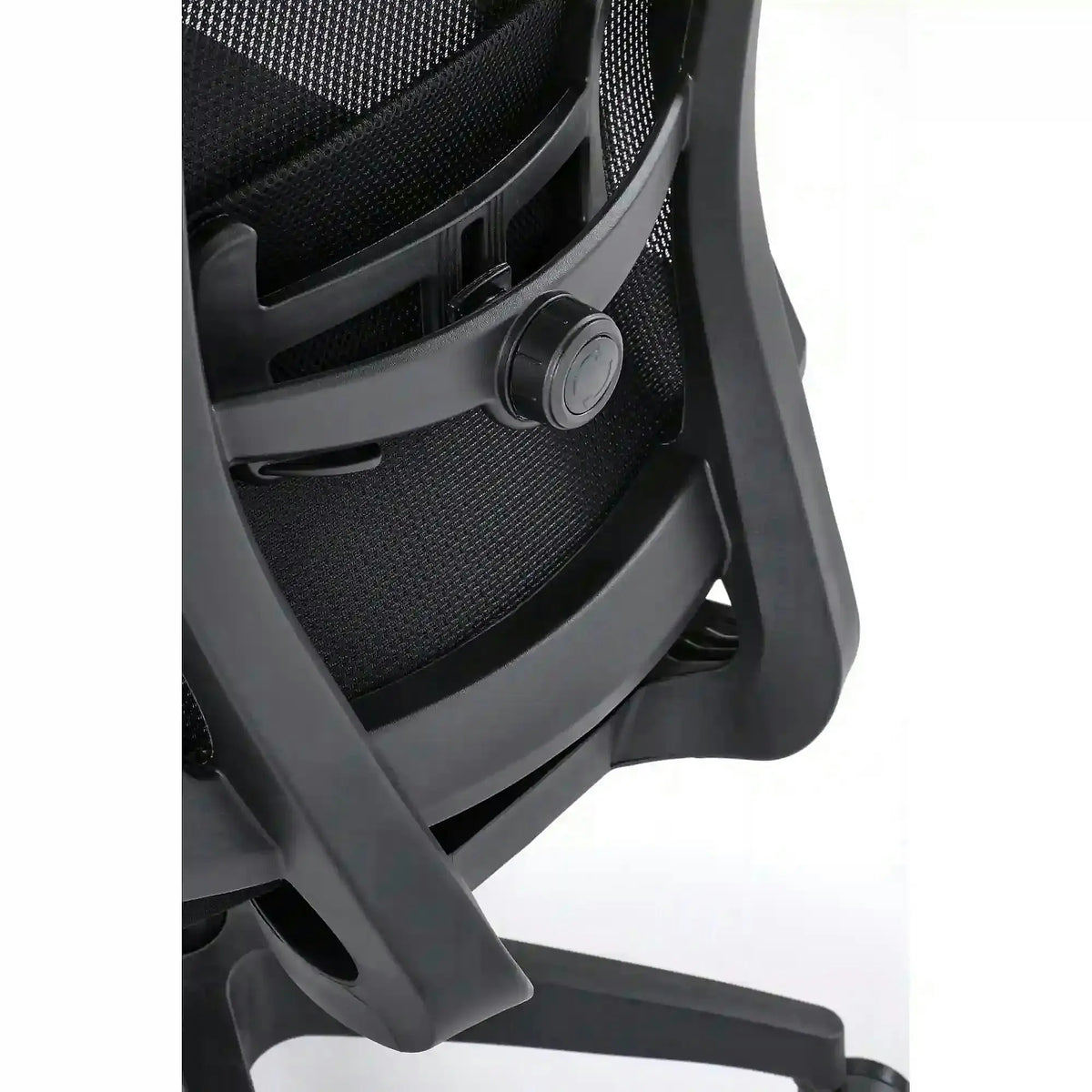 Scaun birou PAREDES, negru, stofa/plasa, 62x60x97/107 cm