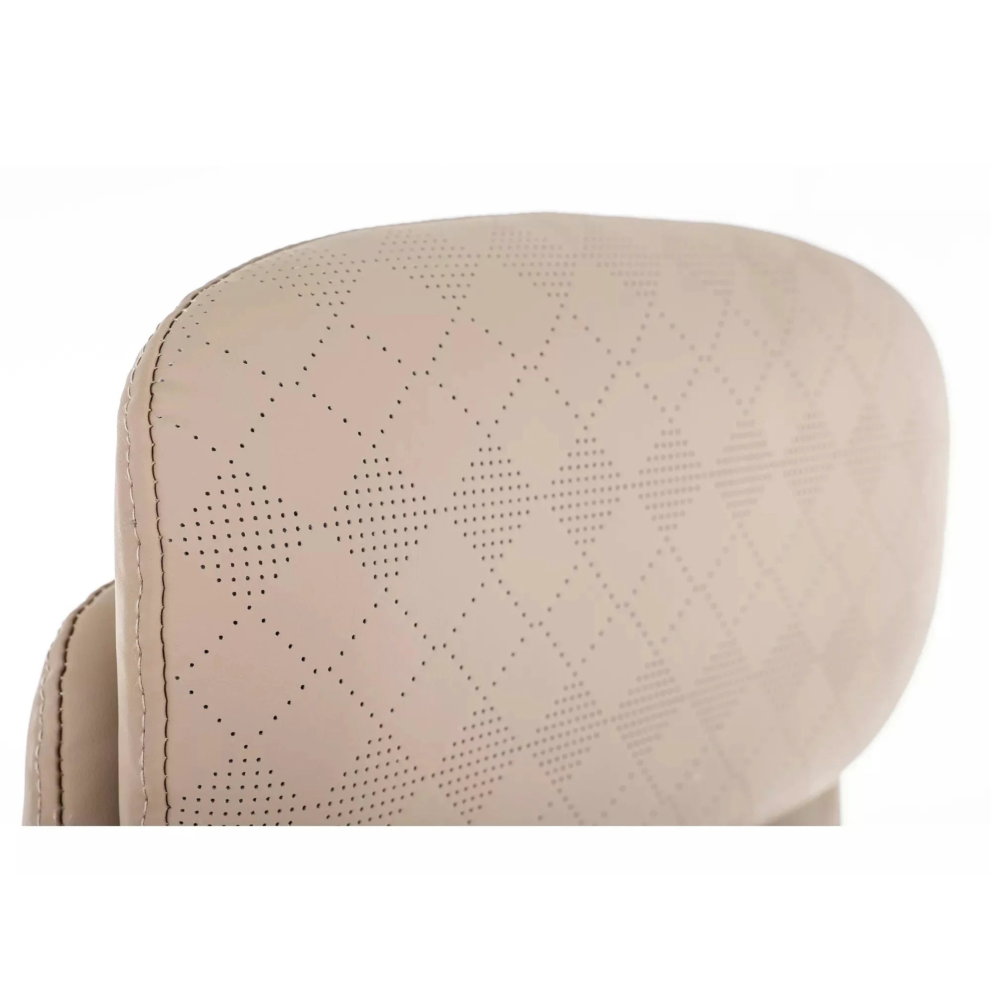 Scaun birou Q-05, bej, piele ecologică, 65x50x117 cm