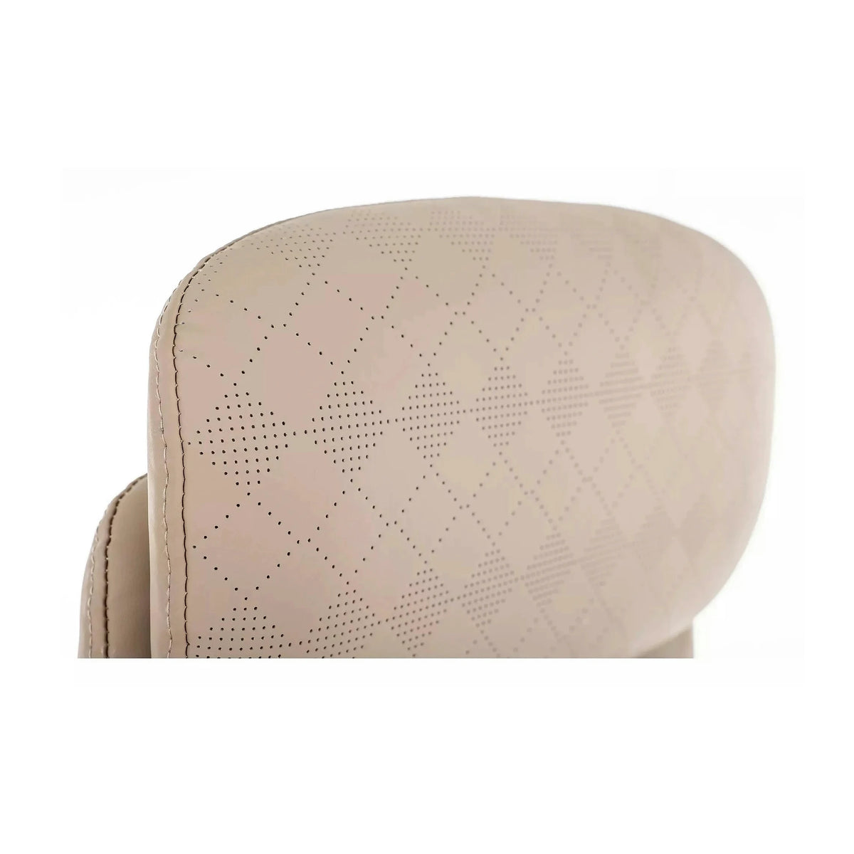 Scaun birou Q-05, bej, piele ecologică, 65x50x117 cm