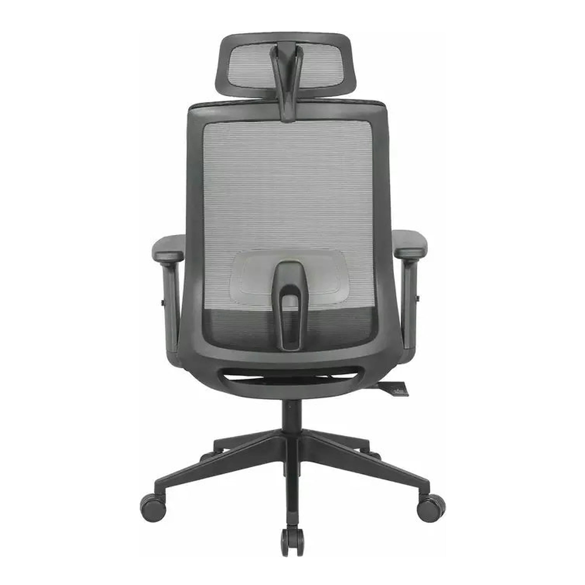 Scaun birou Q-058, negru, stofa/plasa, 65x50x113/123 cm