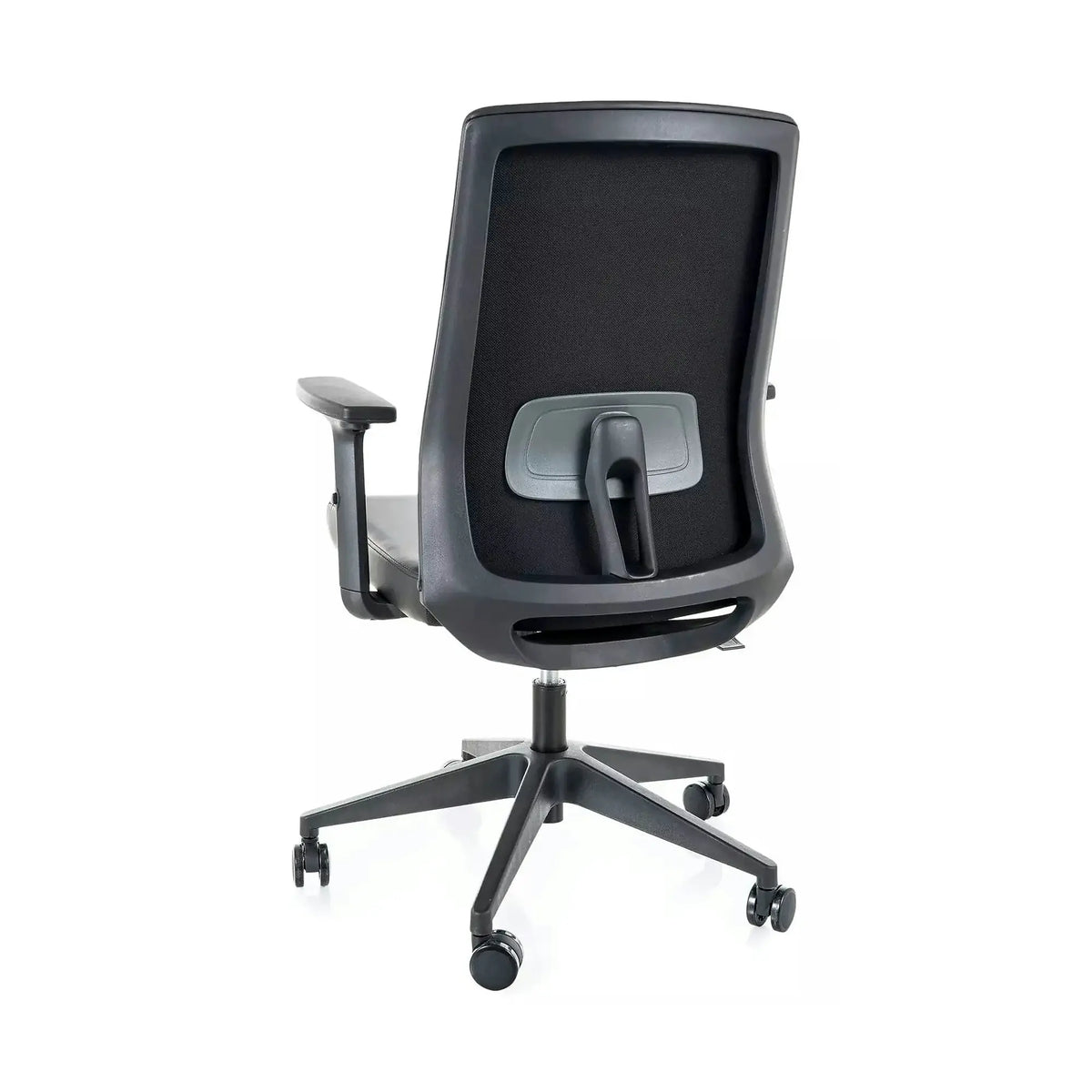 Scaun birou Q-085, negru, piele ecologică, 64x44x100 cm
