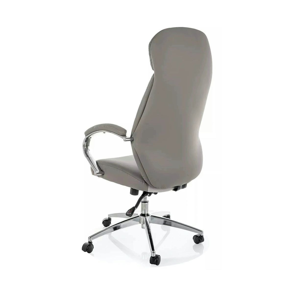 Scaun birou Q-09, gri, piele ecologică, 64x48x118 cm