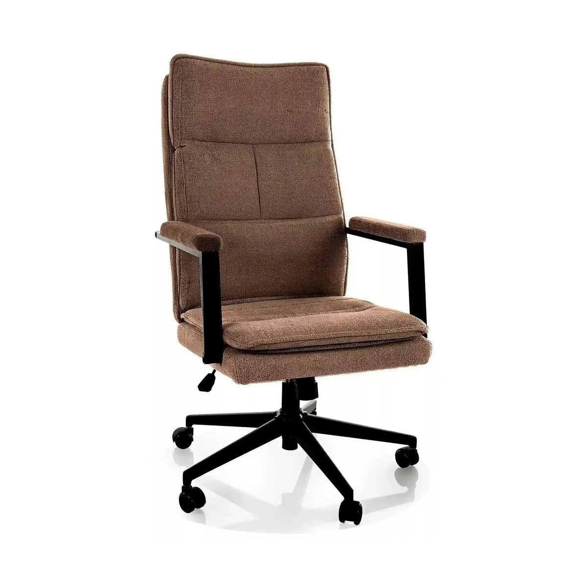 Scaun birou Q-091, bej închis, stofă, 62x48x111 cm