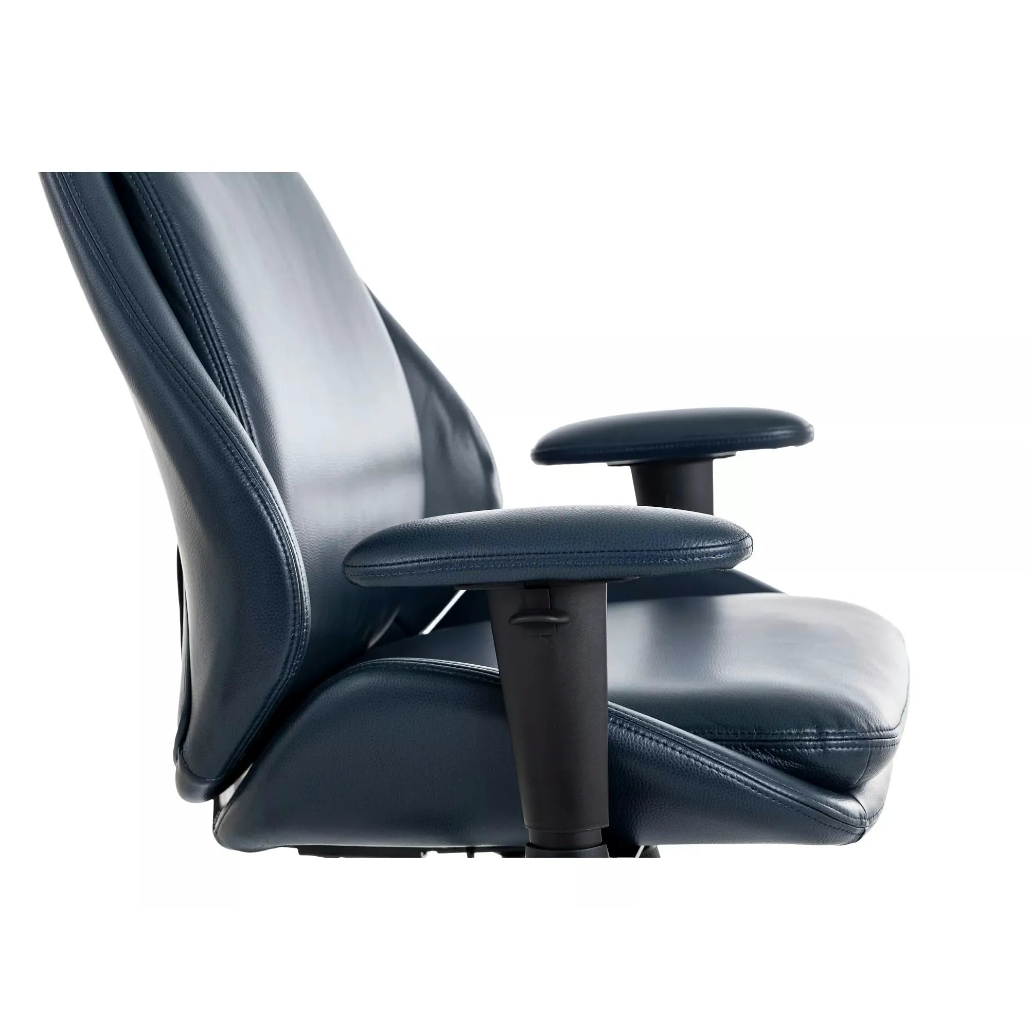 Scaun birou Q-092, albastru, piele ecologică, 70x47x110 cm