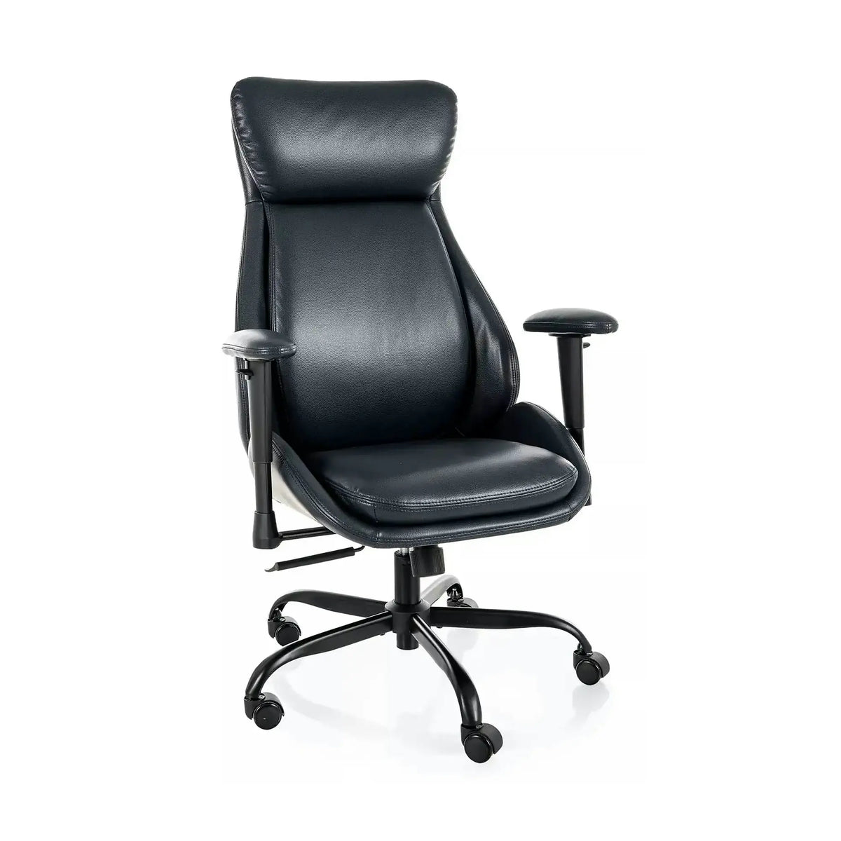 Scaun birou Q-092, negru, piele ecologică, 70x47x110 cm