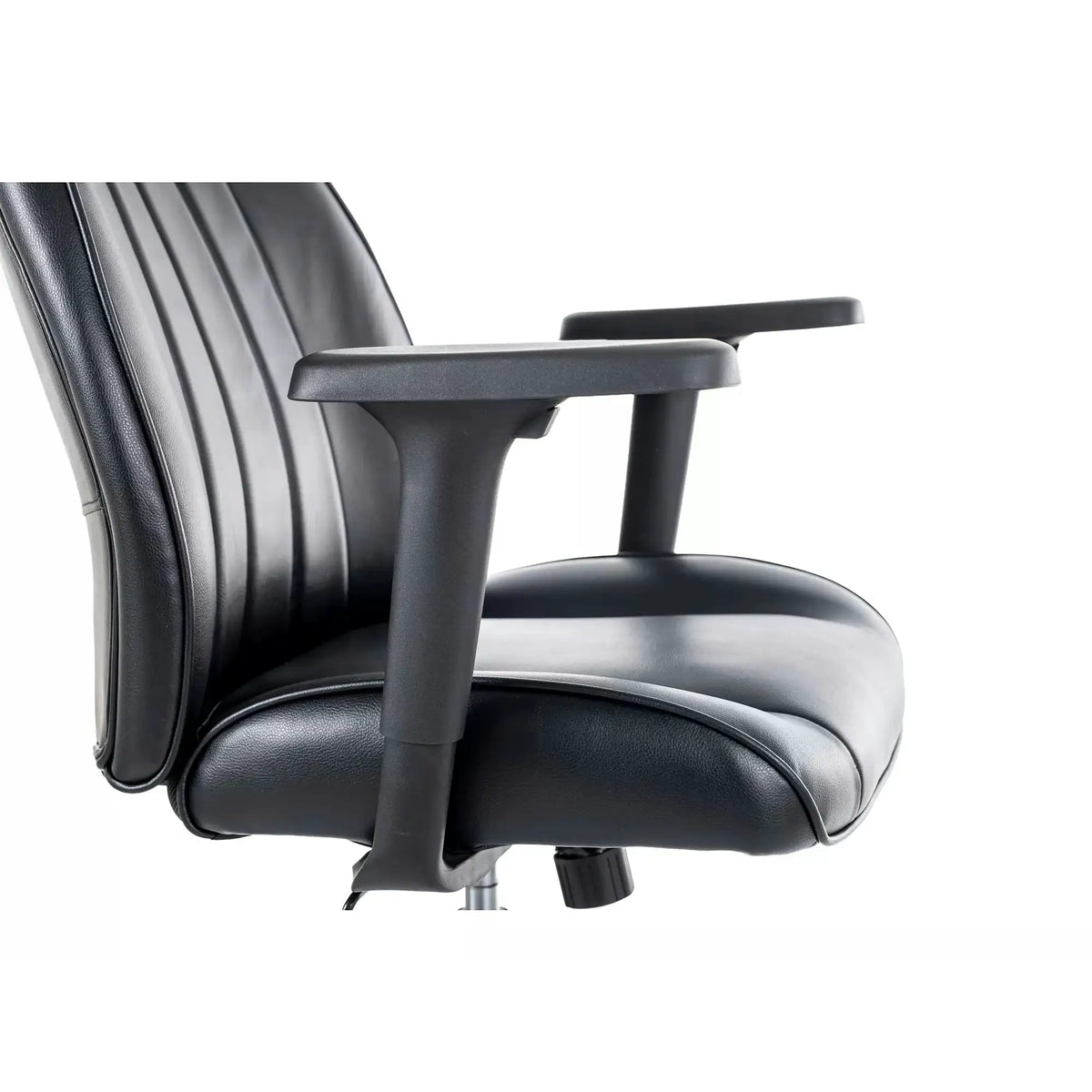 Scaun birou Q-093, negru, piele ecologică, 69x47x112 cm