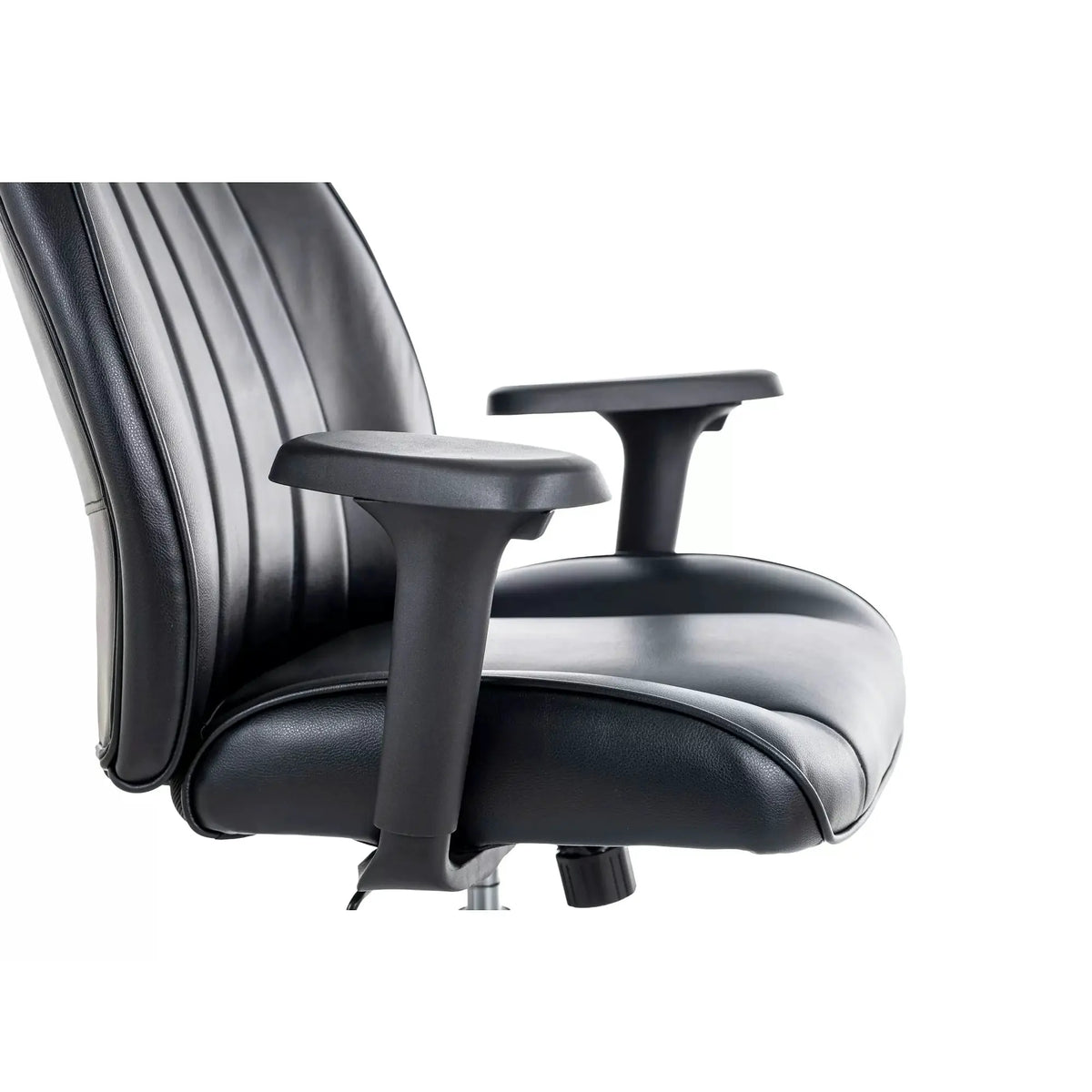 Scaun birou Q-093, negru, piele ecologică, 69x47x112 cm