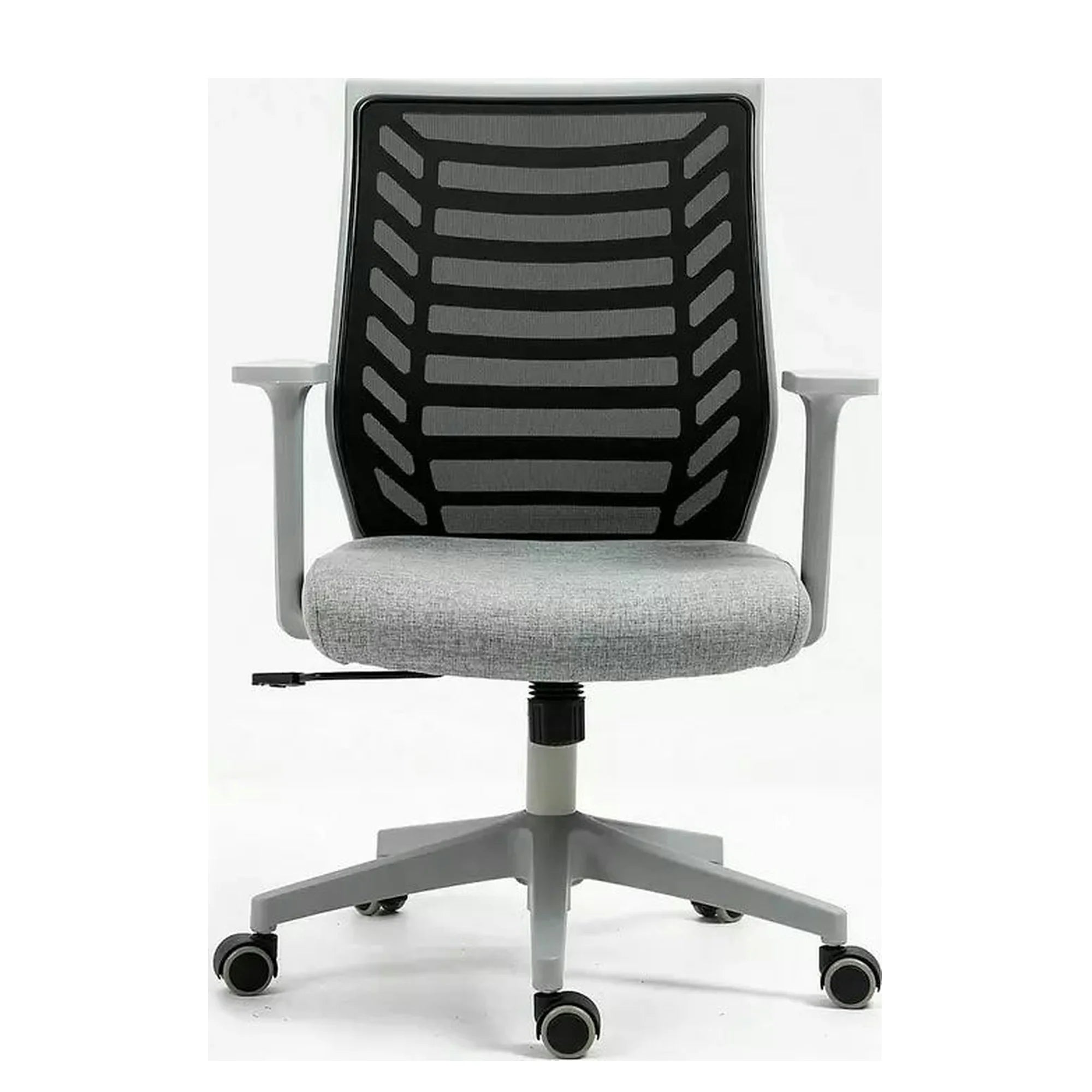 Scaun birou Q-320, gri/negru, stofa/plastic, 60x44x93/103 cm