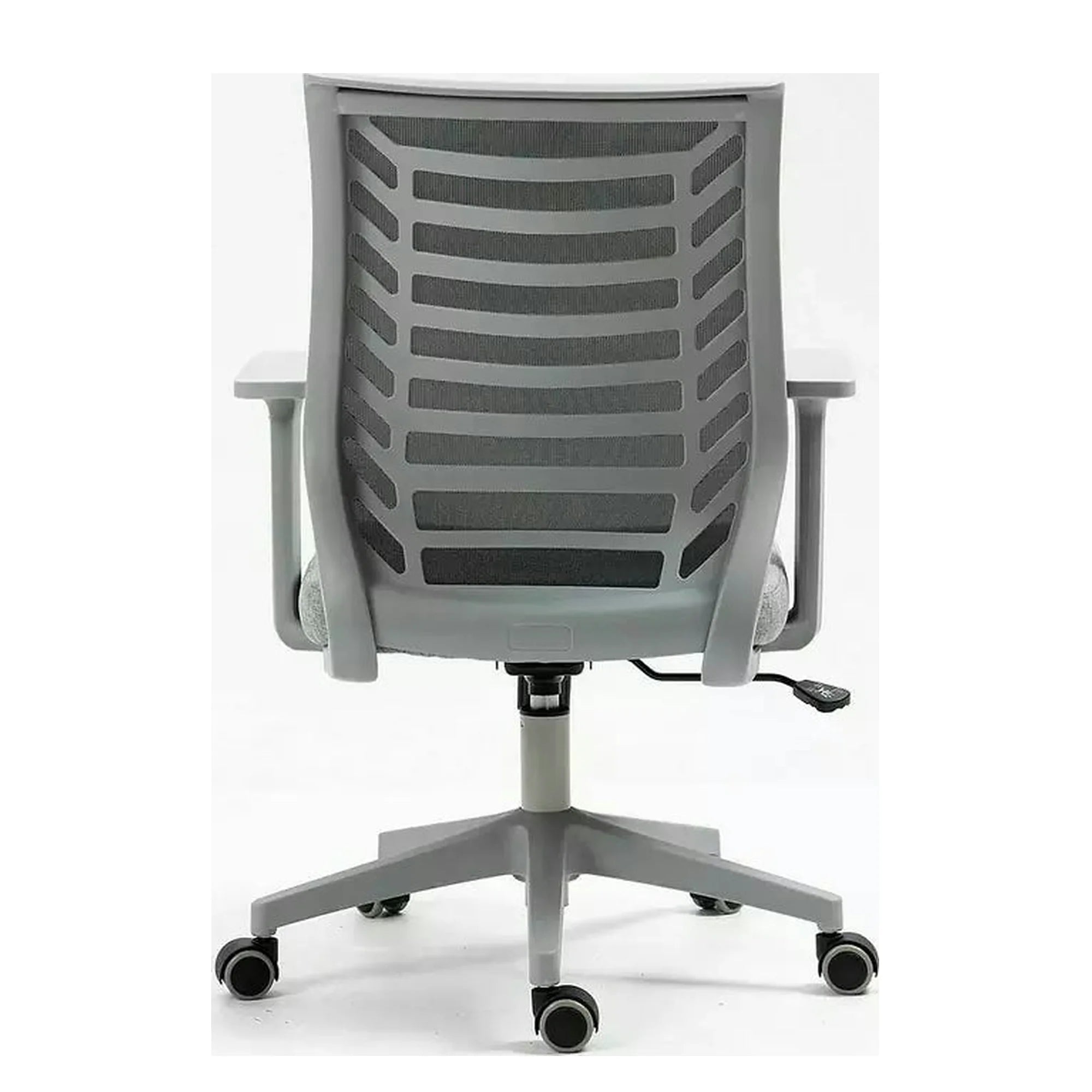Scaun birou Q-320, gri/negru, stofa/plastic, 60x44x93/103 cm
