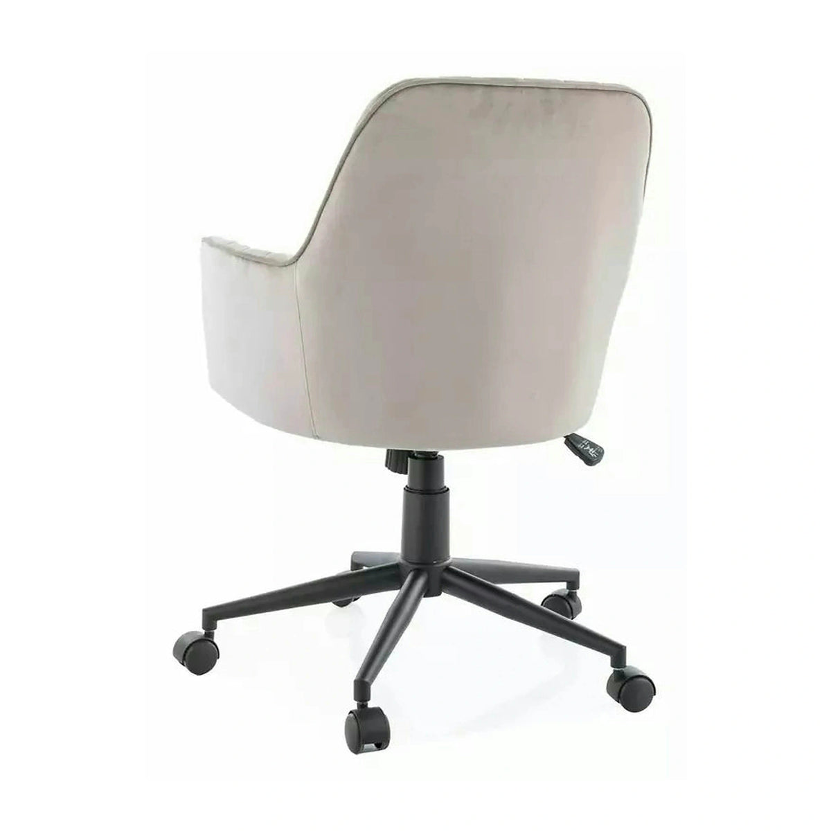 Scaun birou Q-886, bej inchis - Bluvel 40/negru, stofa catifelata/metal, 58x44x83/91 cm
