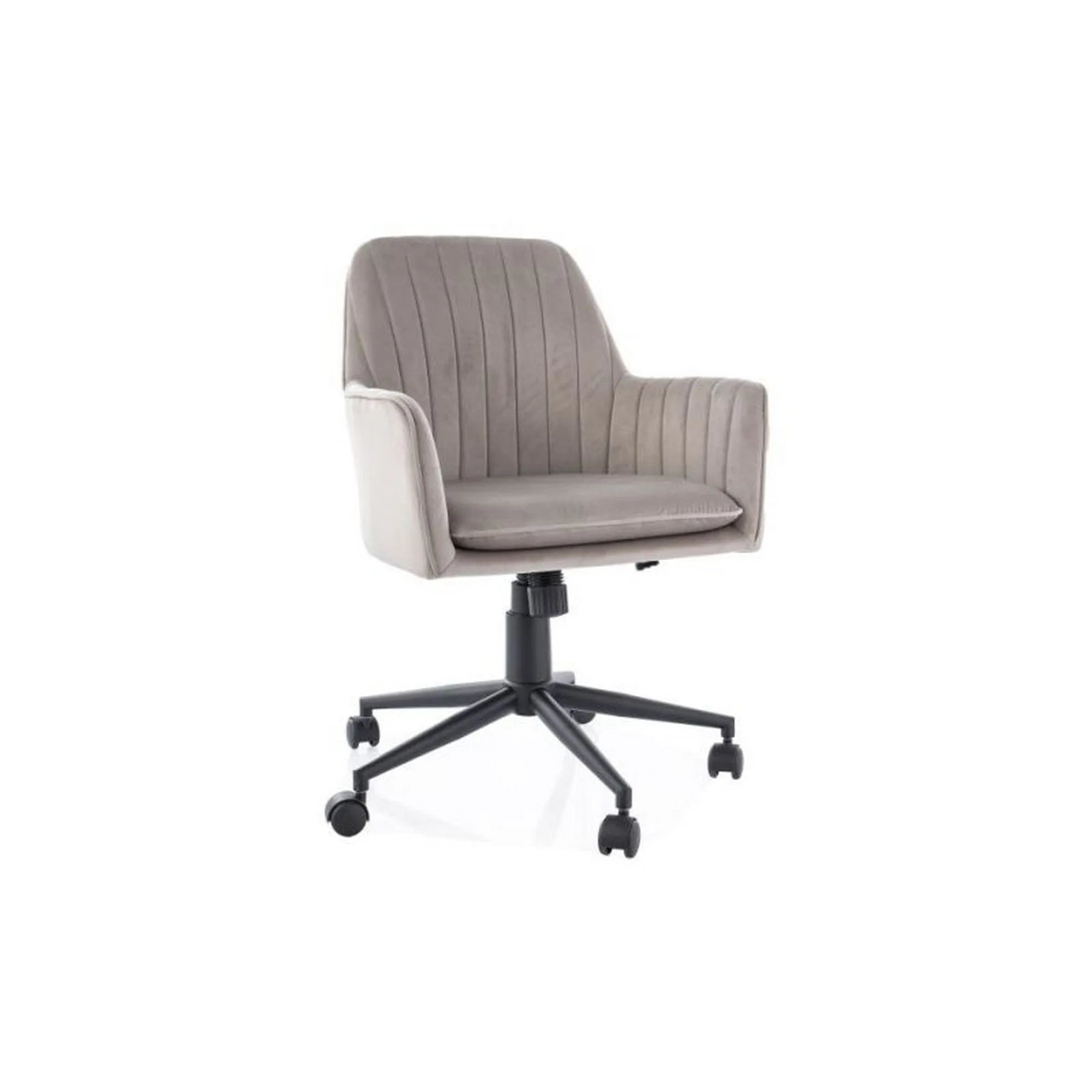 Scaun birou Q-886, bej inchis - Bluvel 40/negru, stofa catifelata/metal, 58x44x83/91 cm