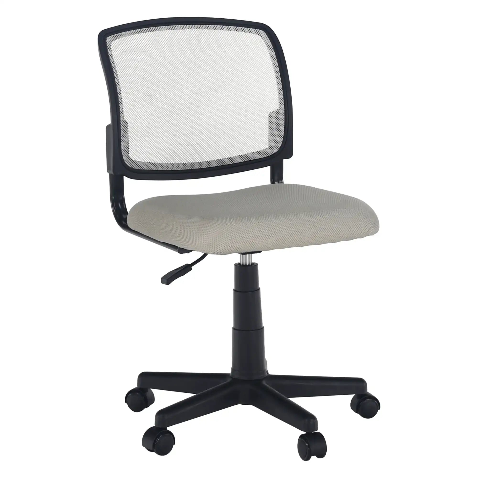 Scaun birou RAMIZA, gri/negru, stofa/plasa, 47x42x80/91 cm