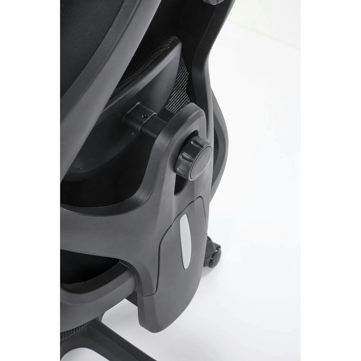Scaun birou RAMOS, negru, panza/plasa, 65x60x121/129 cm