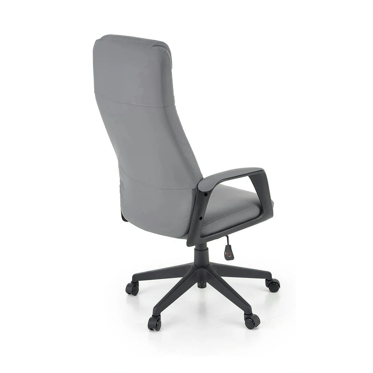 Scaun birou RAZOR, gri/negru, piele ecologica, 66x73x116-124 cm