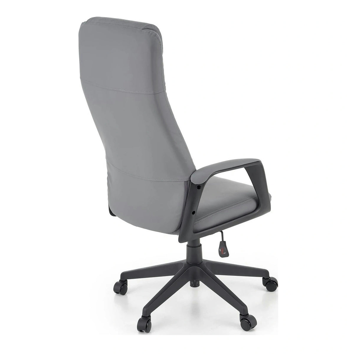 Scaun birou RAZOR, gri/negru, piele ecologica, 66x73x116-124 cm