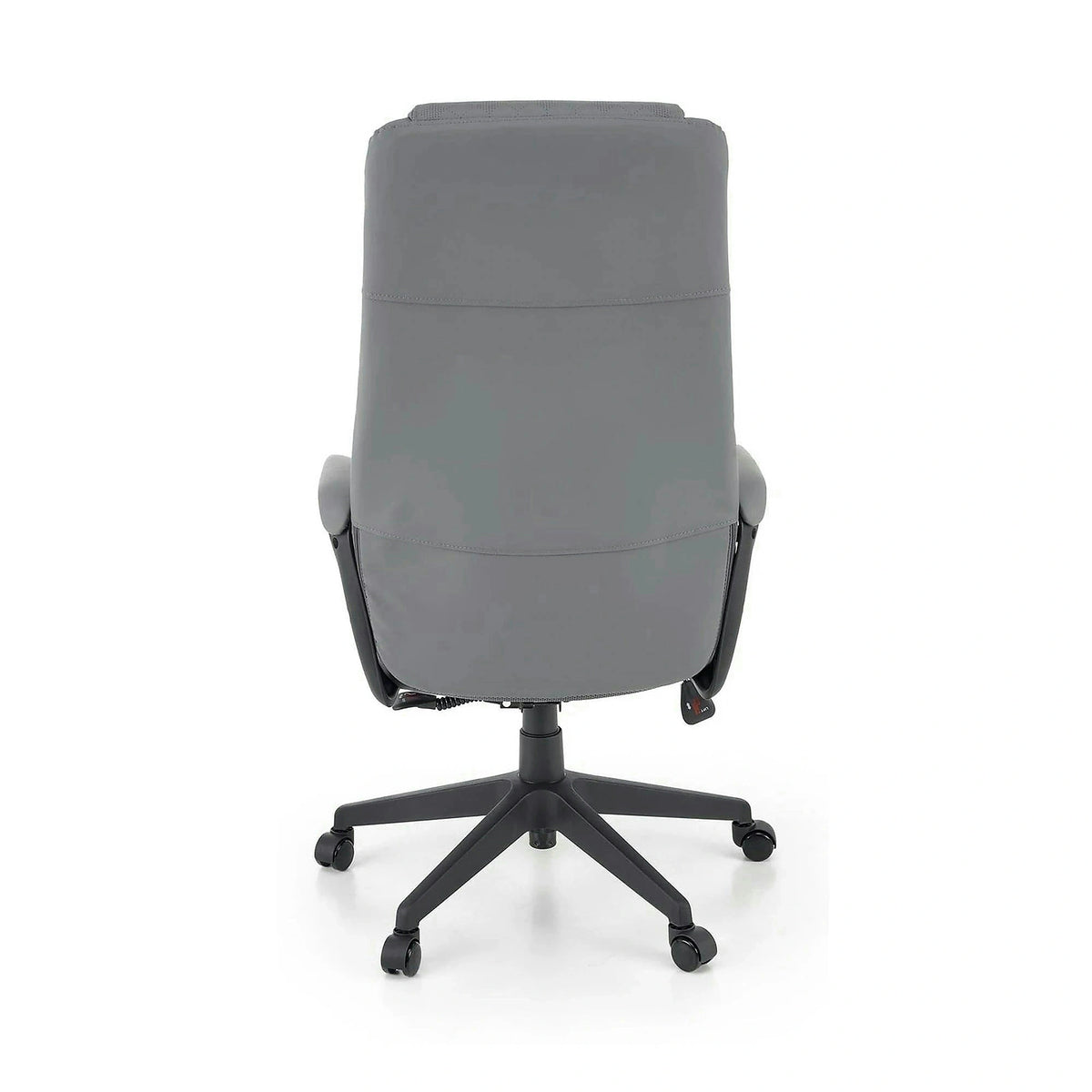 Scaun birou RAZOR, gri/negru, piele ecologica, 66x73x116-124 cm