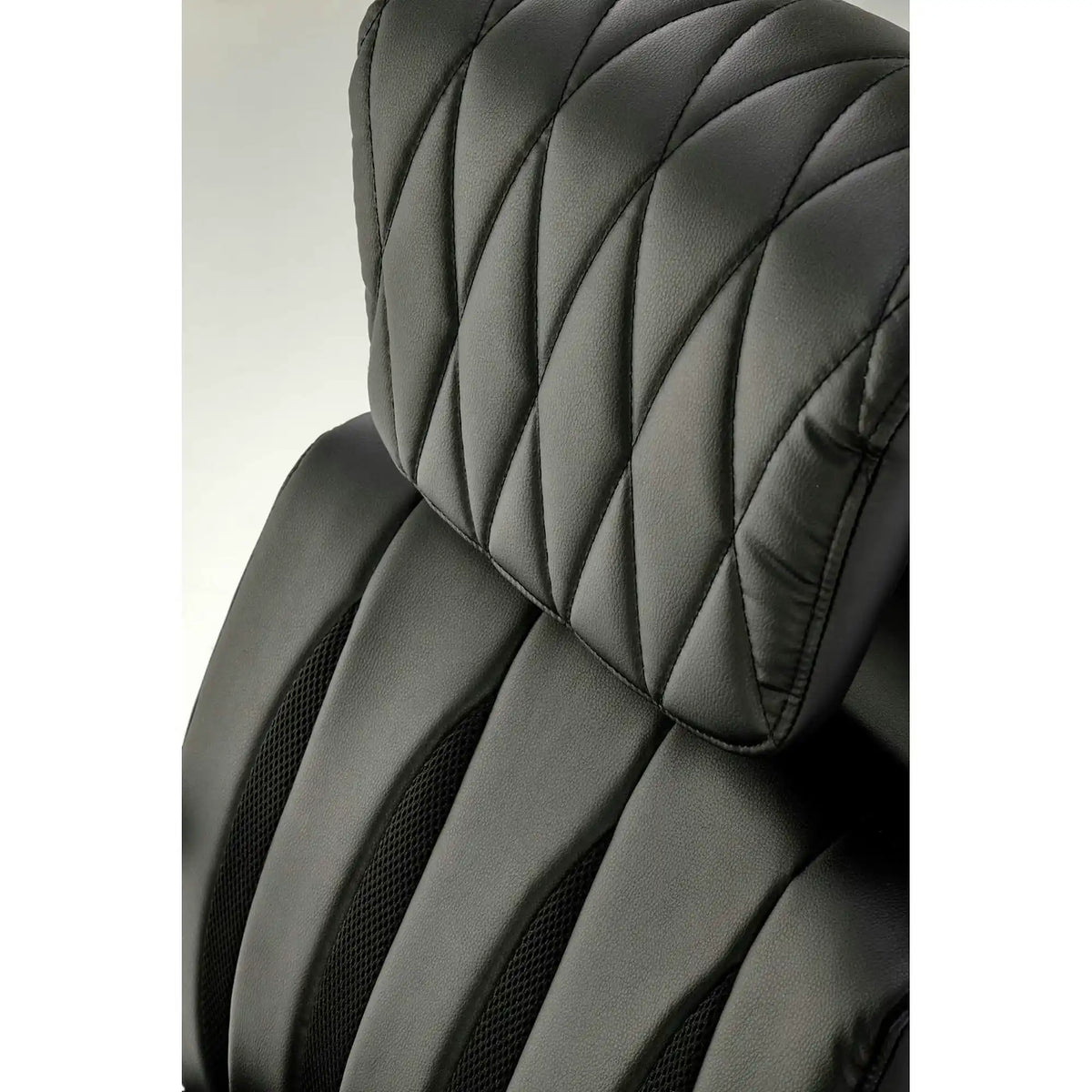 Scaun birou ROMANO, negru, piele ecologica/metal, 65x72x113/121 cm