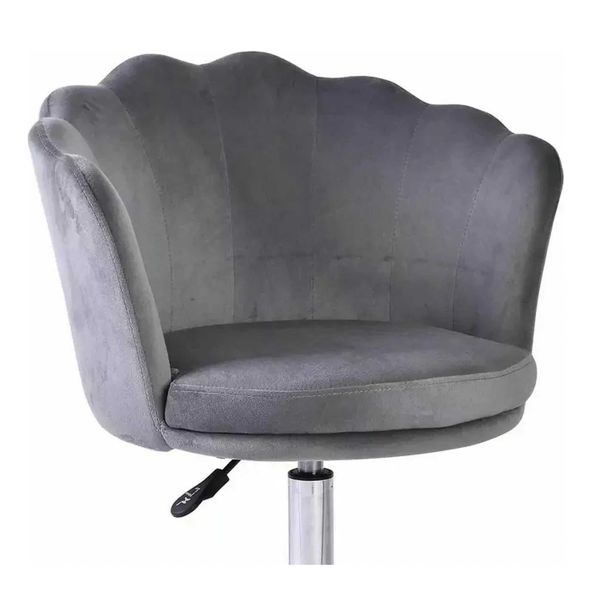 Scaun birou ROSE, gri, stofa catifelata/metal, 56x41x74/82 cm