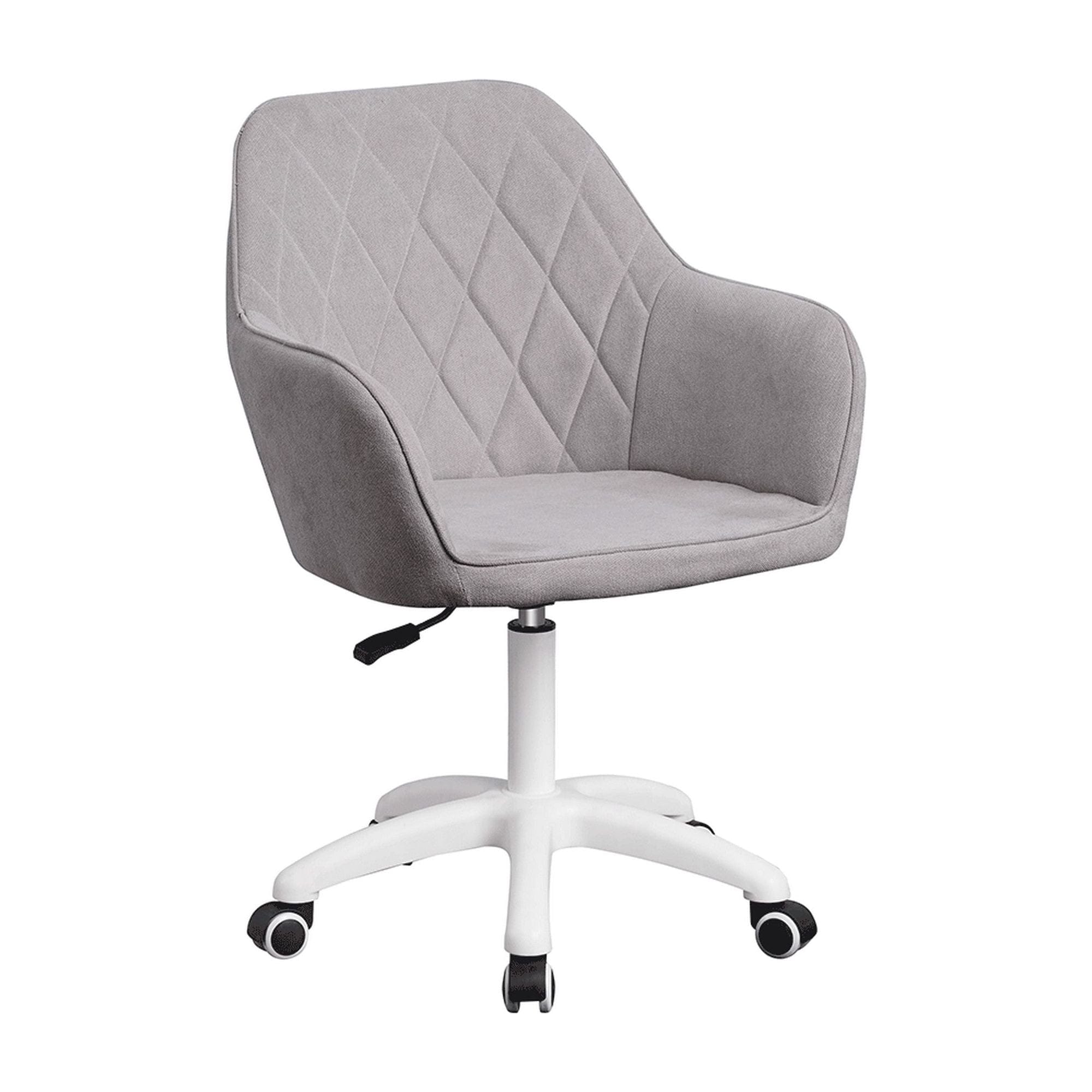 Scaun birou SANTY, gri, metal/stofa, 60x62x85/99 cm