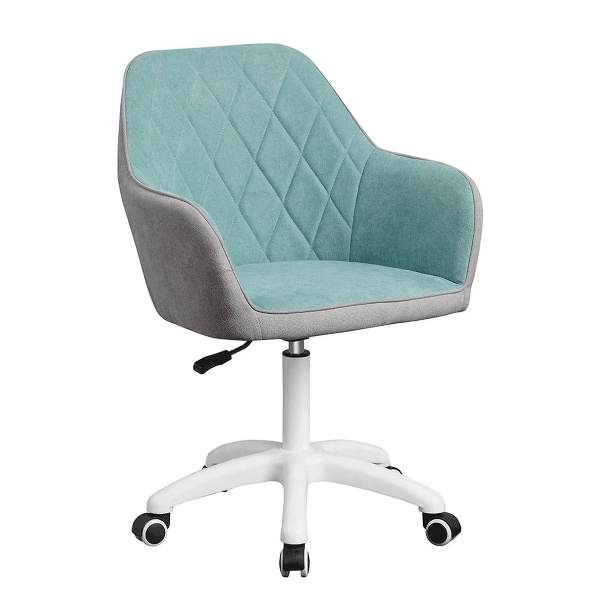 Scaun birou SANTY, verde menta/gri, metal/stofa, 60x62x85/100 cm
