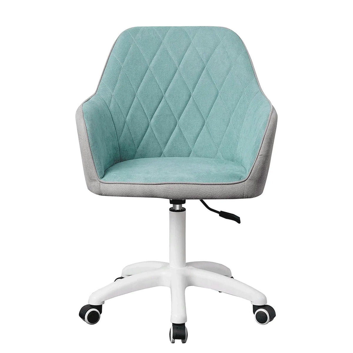 Scaun birou SANTY, verde menta/gri, metal/stofa, 60x62x85/100 cm