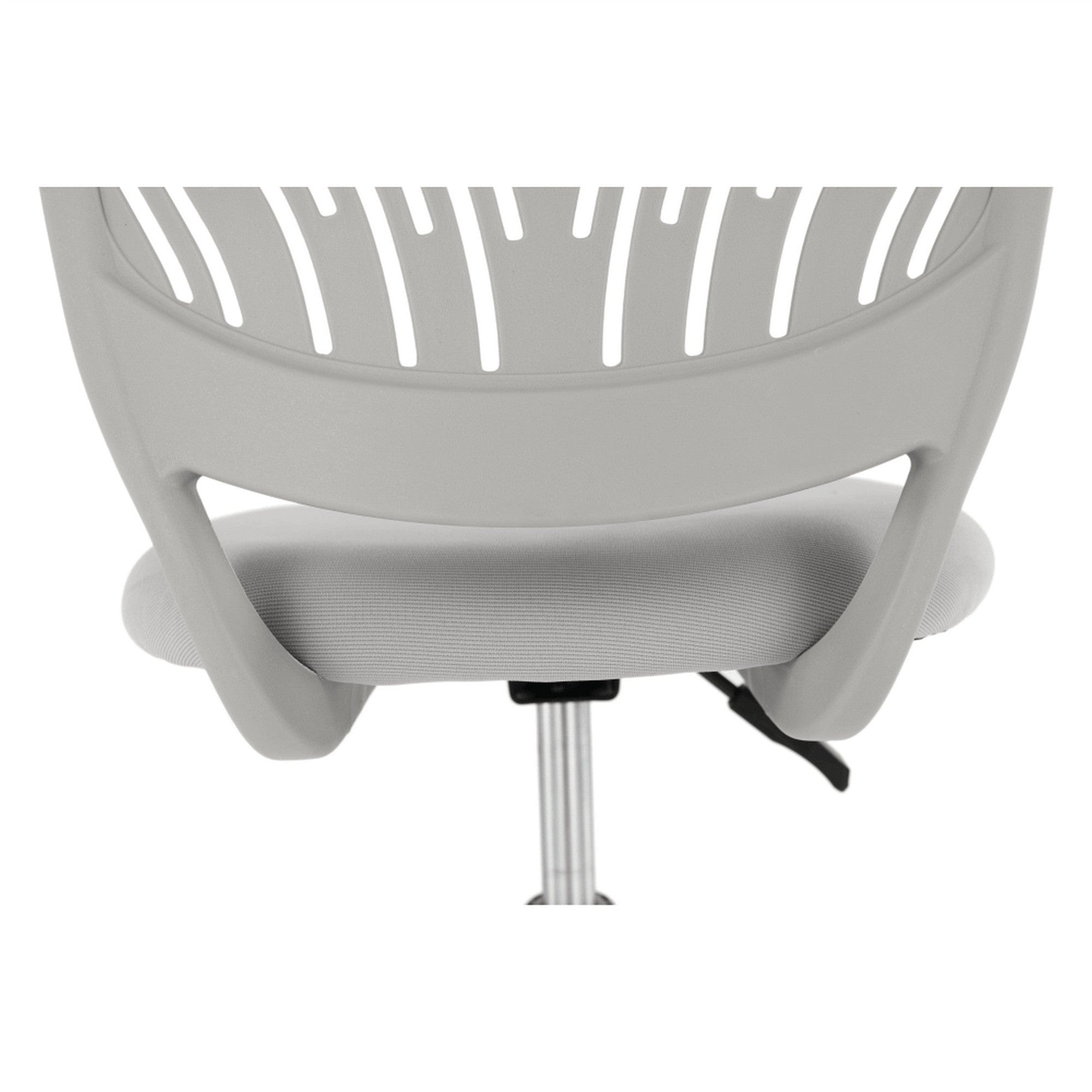 Scaun birou SELVA, gri/crom, metal/stofa, 53x53x75/87 cm