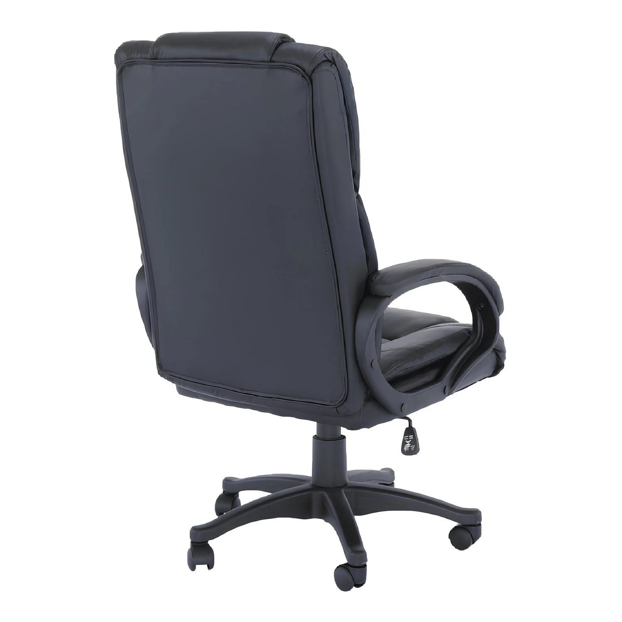 Scaun birou SIEMO NEW, negru, piele ecologica/plastic, 64x72x112/122 cm