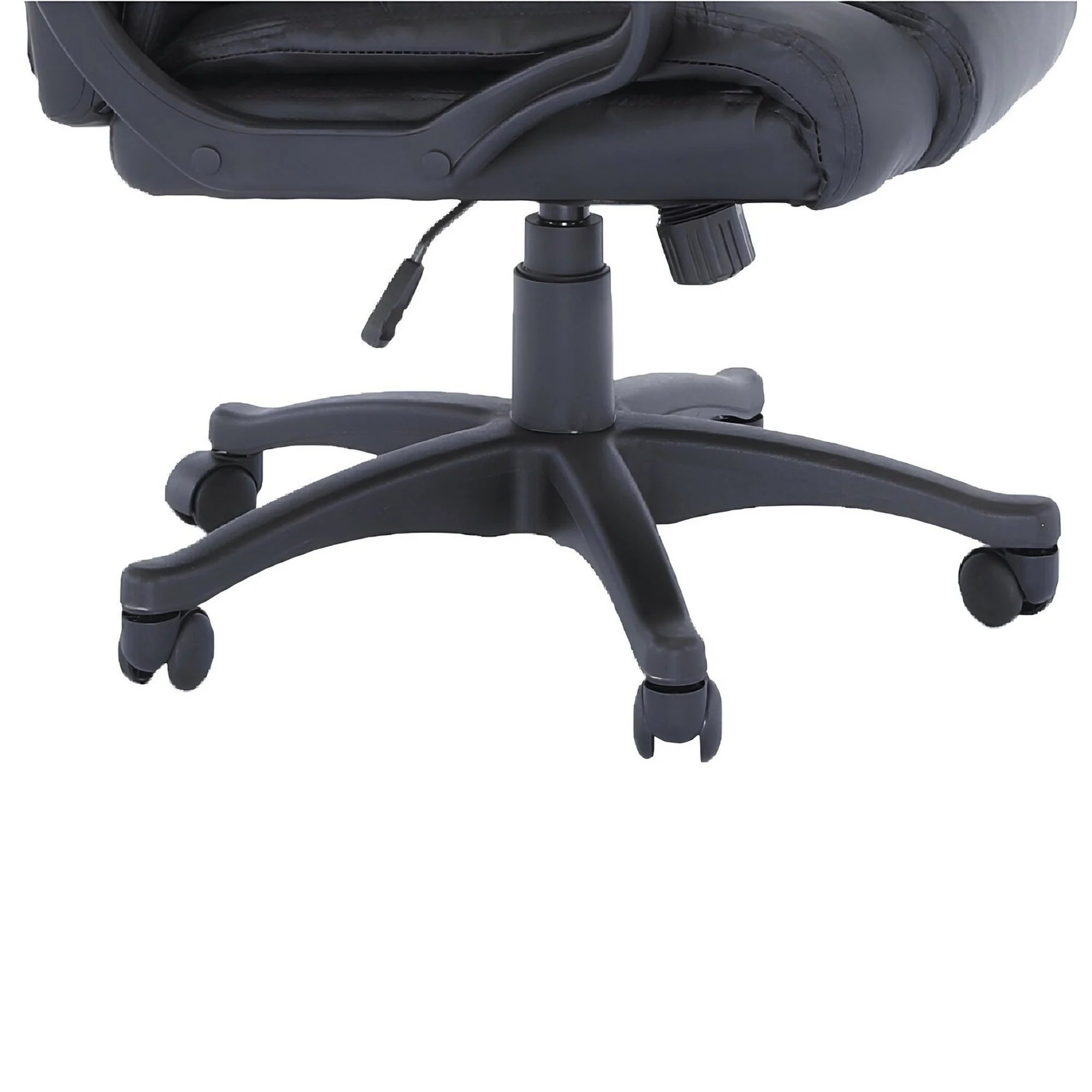 Scaun birou SIEMO NEW, negru, piele ecologica/plastic, 64x72x112/122 cm