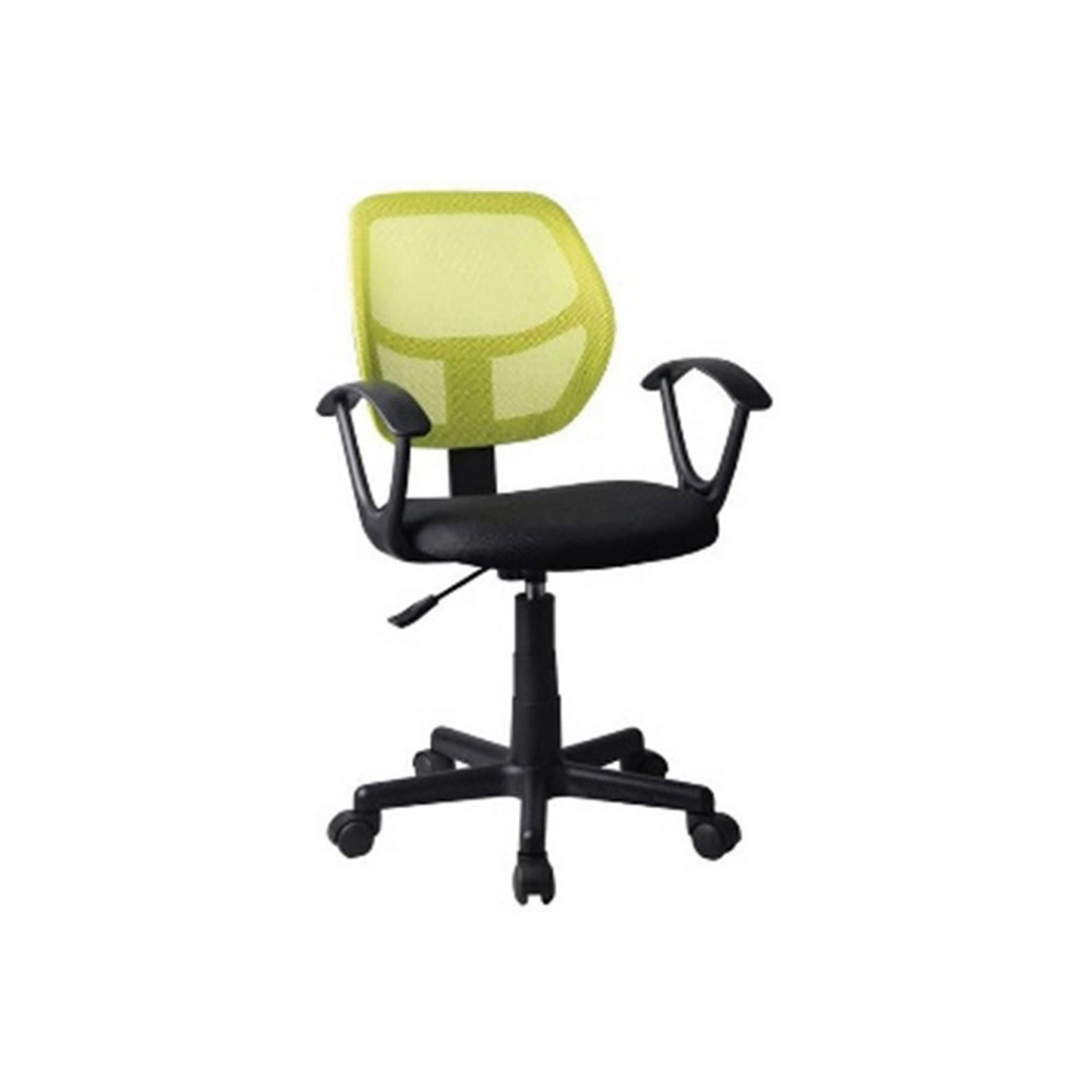 Scaun birou SIMBA, negru/galben, stofa/plasa, 52x49x79/91 cm